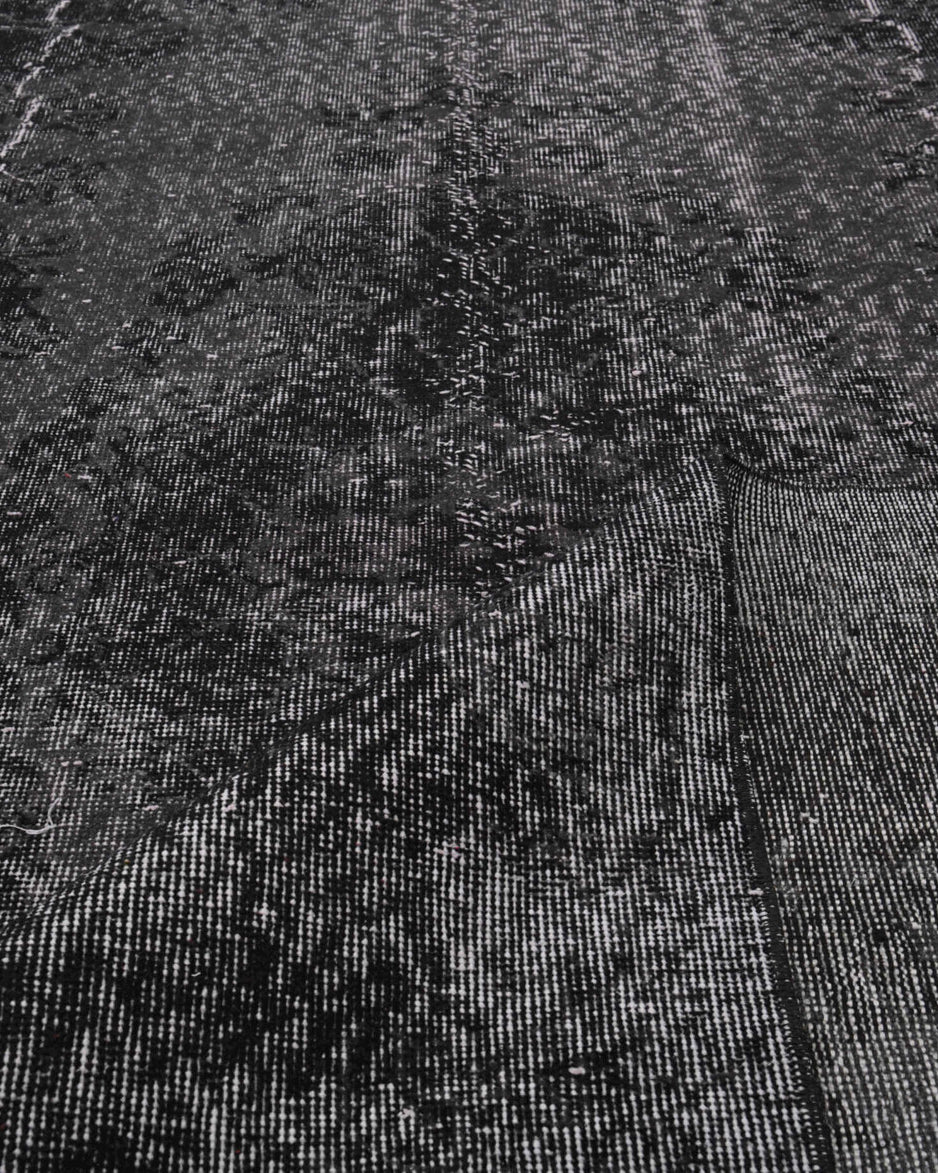 Hand-crafted Anatolian overdyed vintage rug Yelizar in wool, 1970s