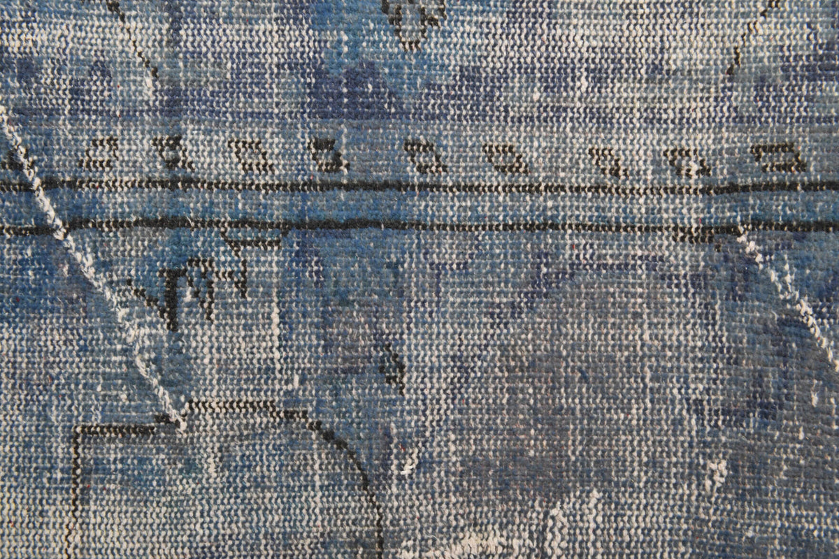 Handmade wool rug from Anatolia, Turkey – Blue Turkish Anatolian Vintage Area Rug 6'3" x 9'9"