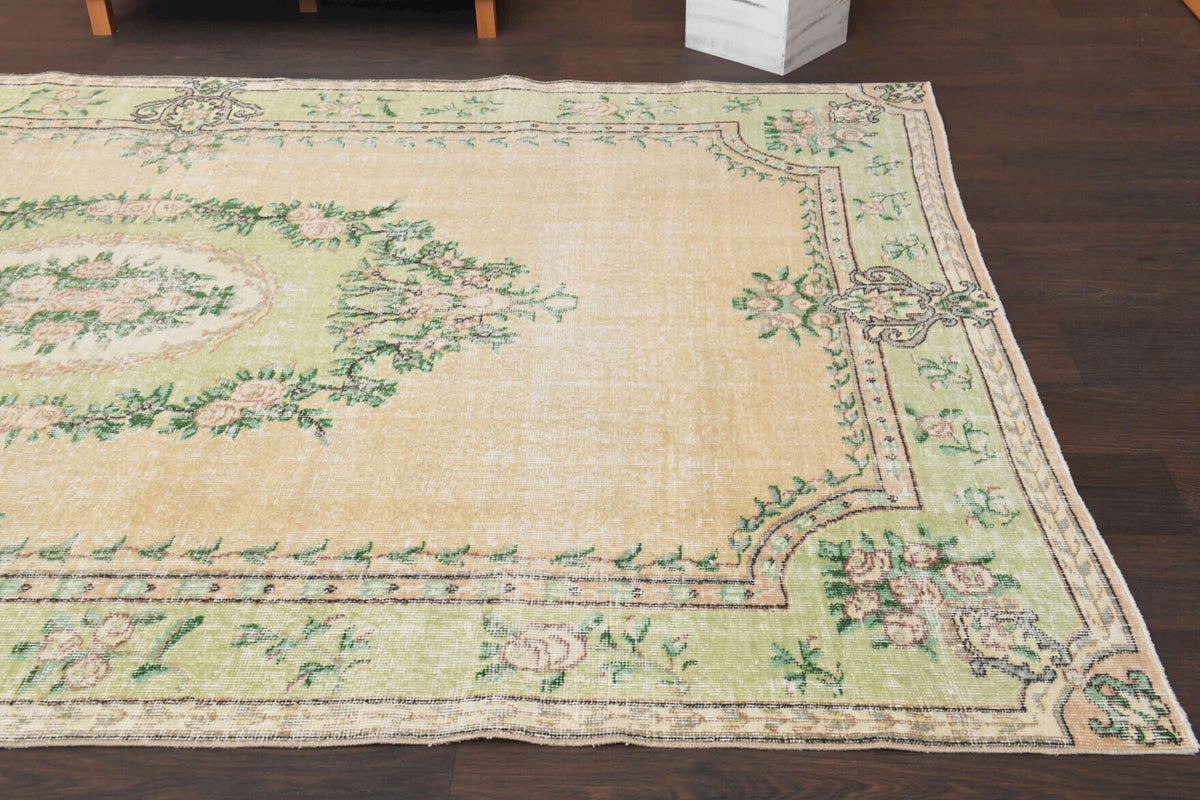 186x285 cm vintage Anatolian area rug – Peykergul 6x9 feet, low pile, wool
