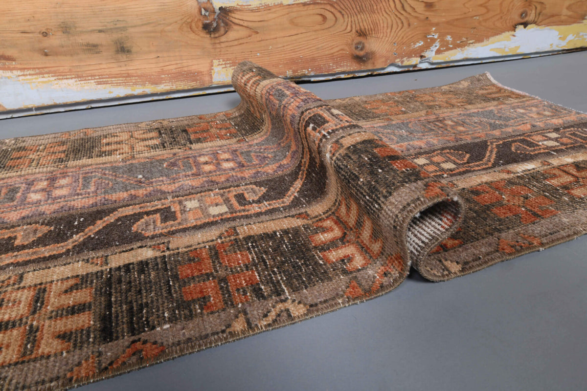 Hippophaessa – vintage tribal runner for living room or hallway, 1'11" x 9'10" (58x300 cm)