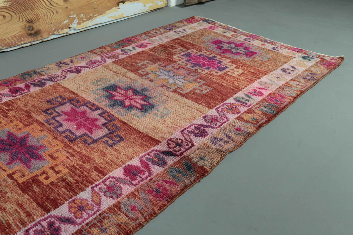 One-of-a-kind 1970s Anatolian vintage runner rug in wool, 2'10" x 12'9"