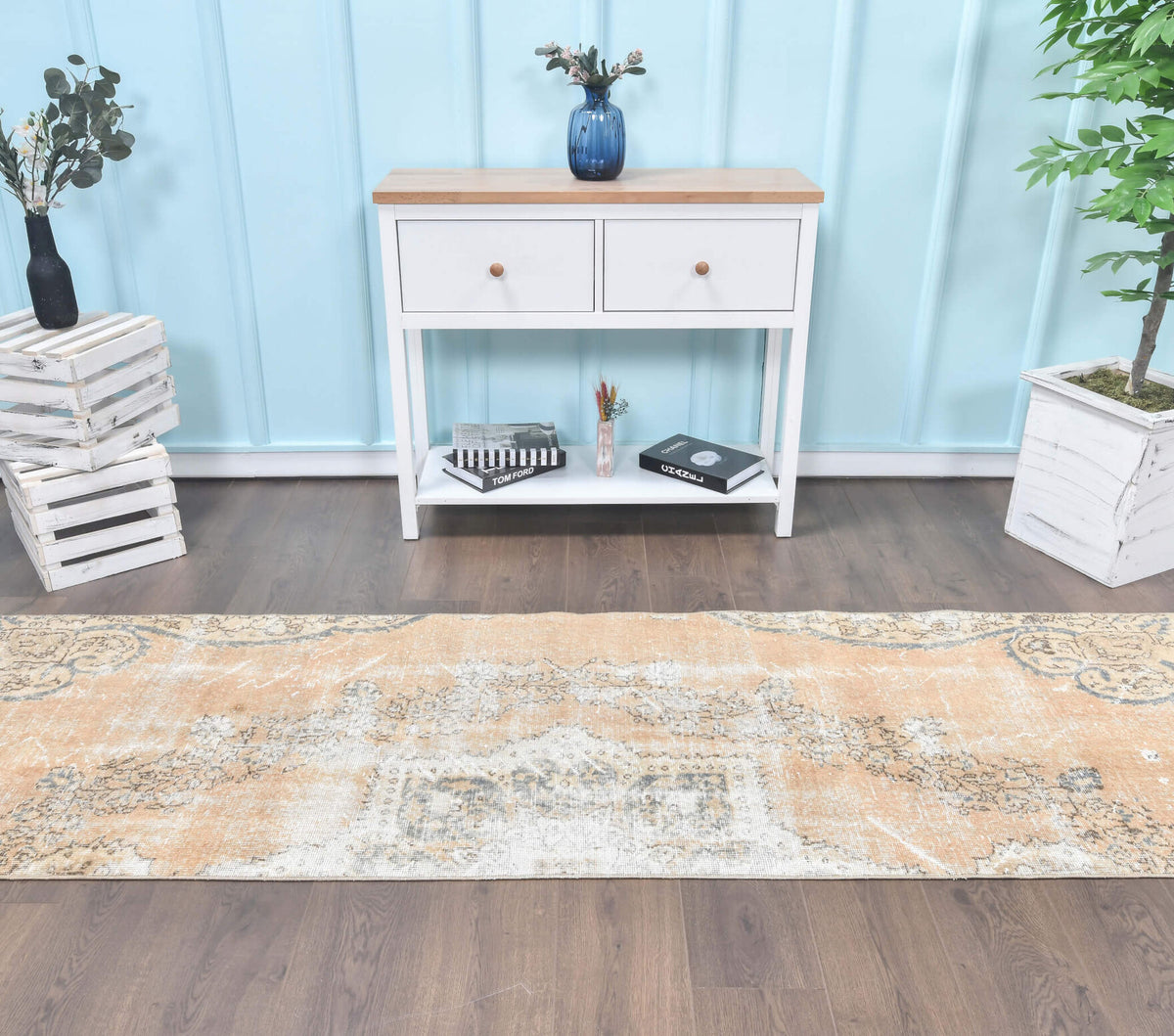 Vintage Floral Runner Rug