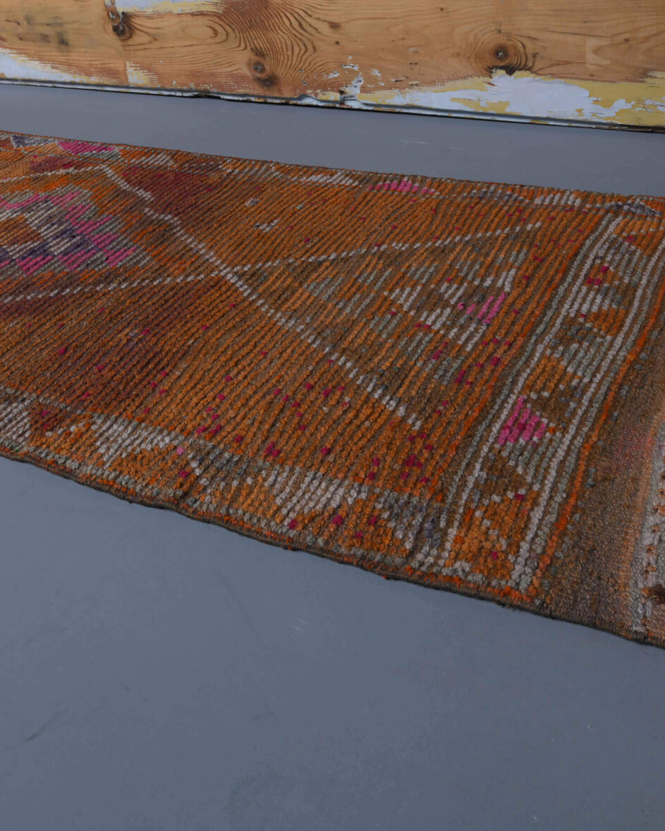 One-of-a-kind 1970s Anatolian vintage runner rug in wool, 2'9" x 13'1"
