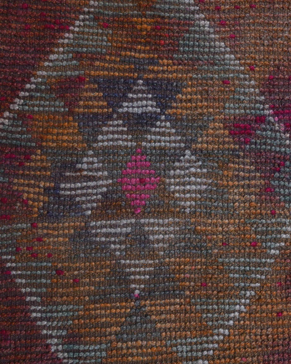 Authentic Anatolian vintage runner rug (1970s) with geometric design – one-of-a-kind at Fame Rugs