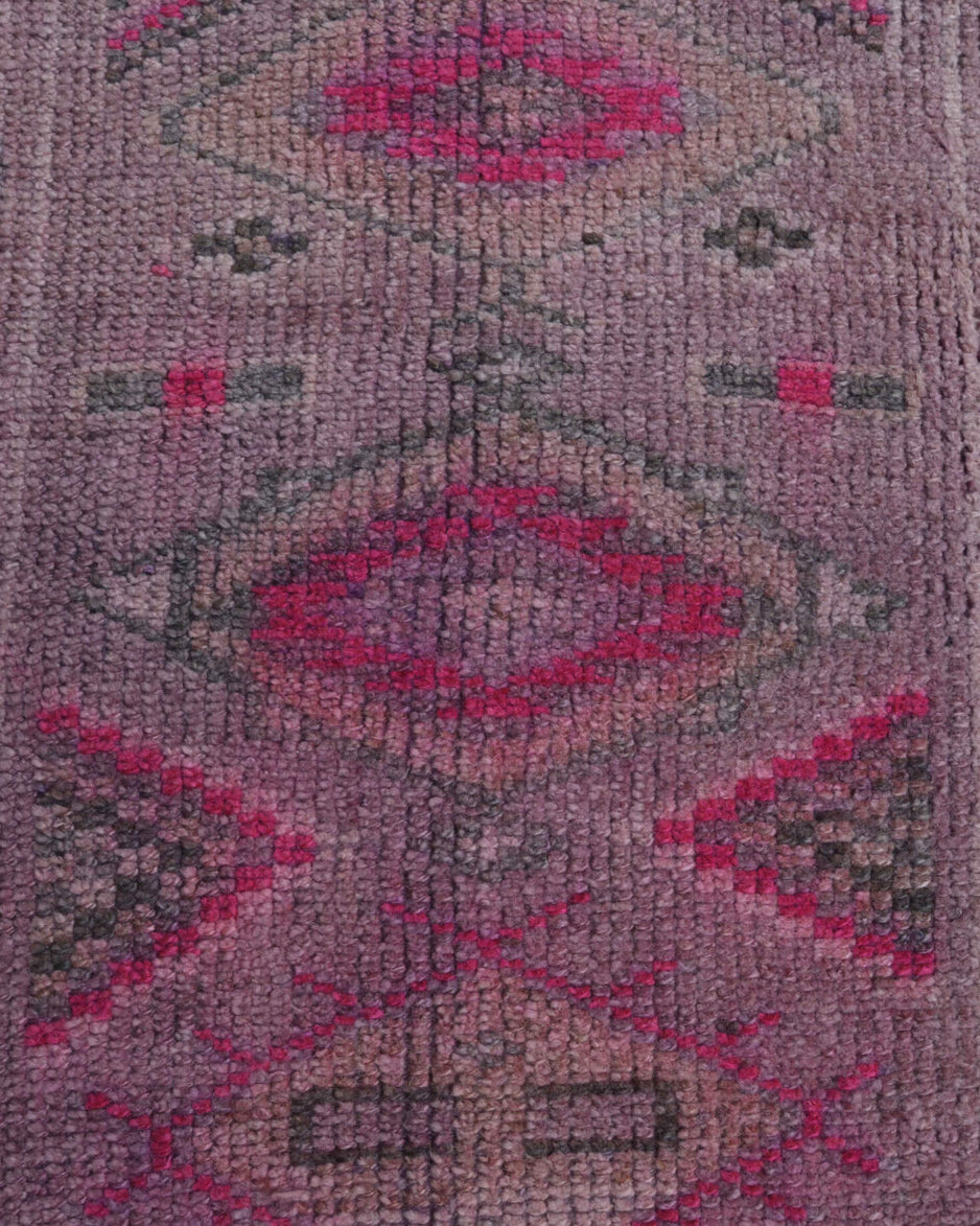 Authentic Anatolian vintage runner rug (1970s) with geometric design – one-of-a-kind at Fame Rugs