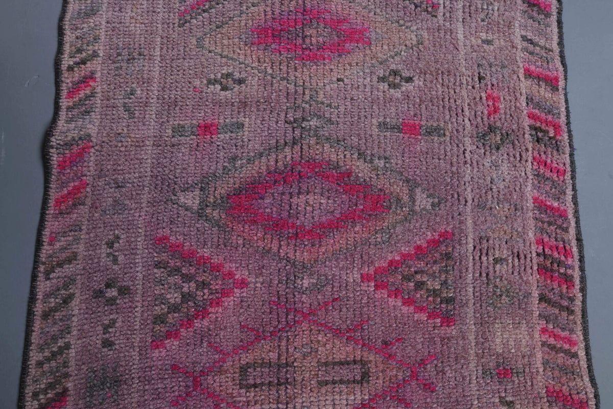 Vintage Hand-Knotted Runner Rug