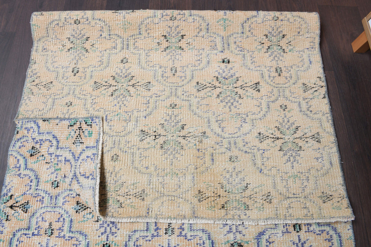 101x258 cm vintage Anatolian runner rug – Firuzperi, low pile, wool
