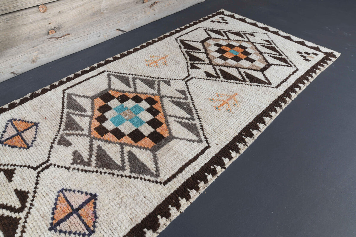 Turkish Oushak Vintage Runner Rug