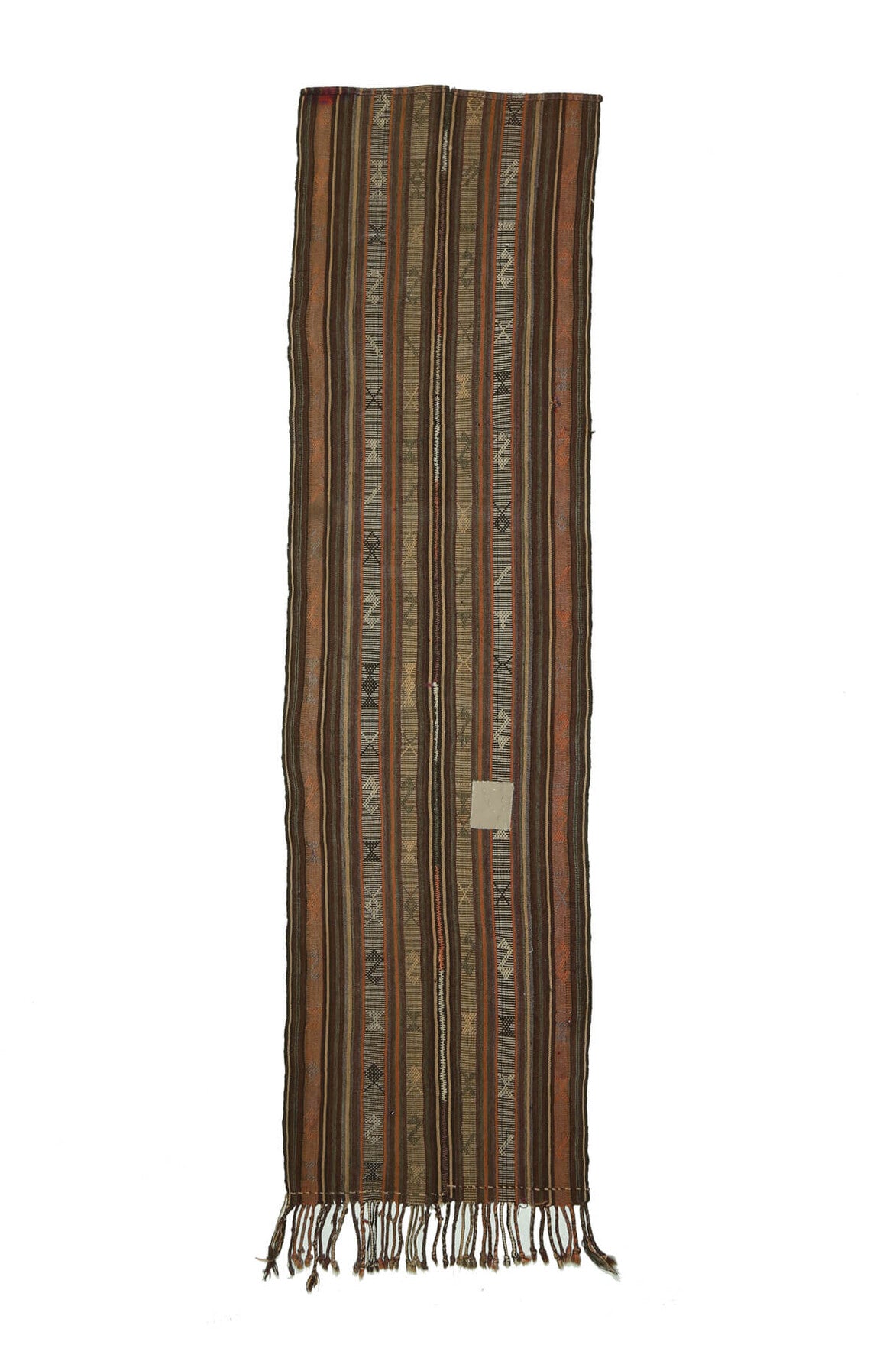 Brown Kilim Vintage Runner Rug
