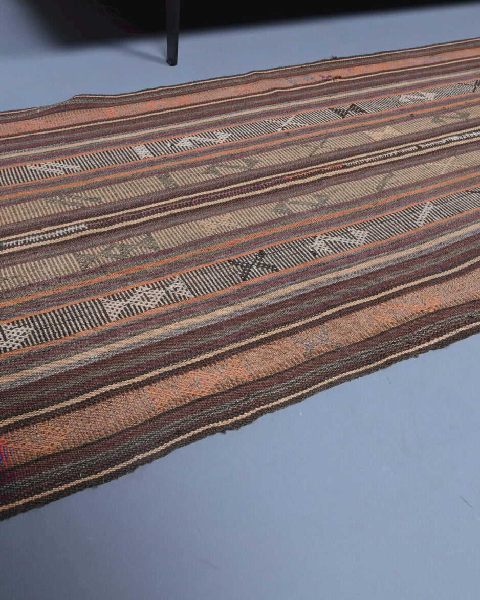 One-of-a-kind 1960s Anatolian vintage kilim runner rug in wool, 2'4" x 9'2"
