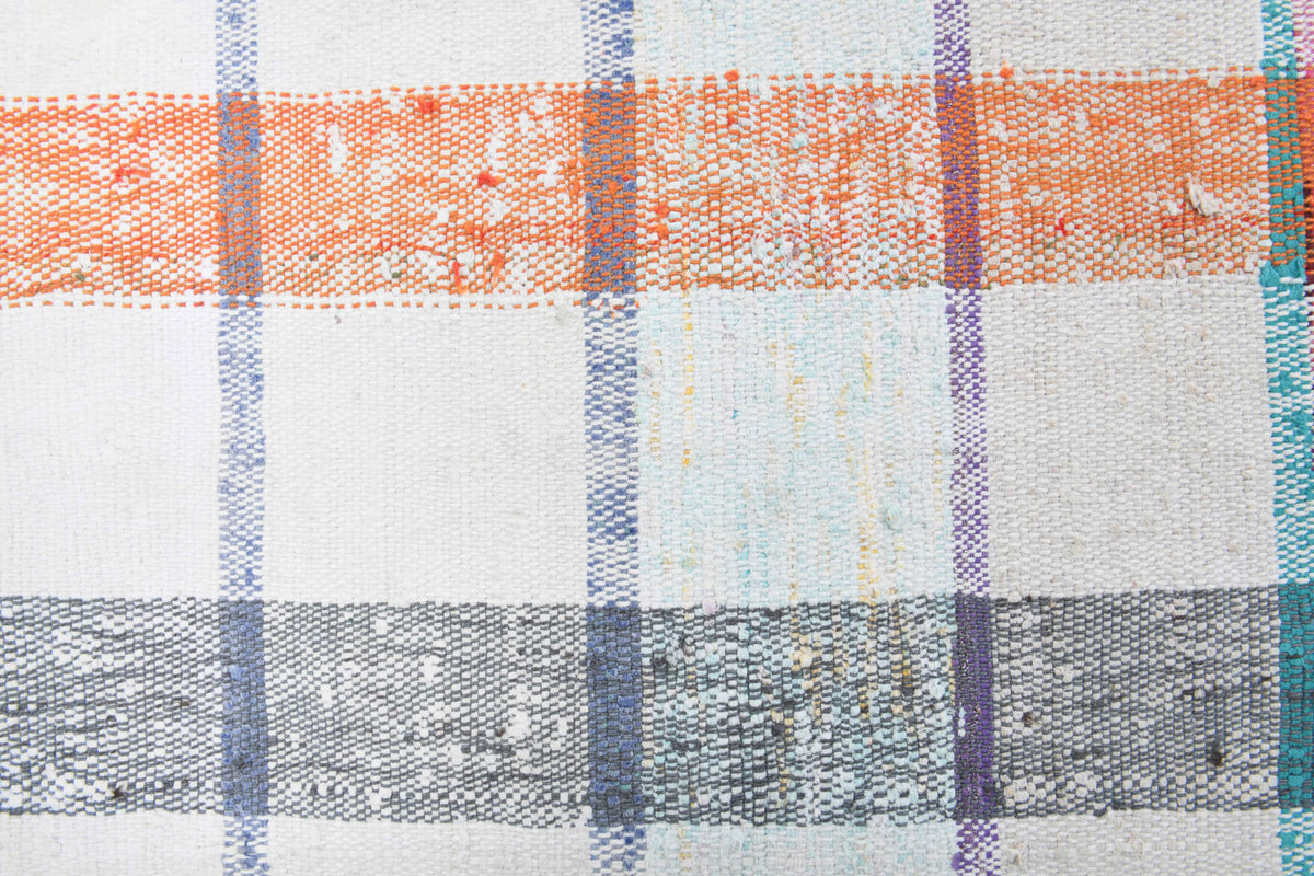 White Kilim Vintage Runner Rug