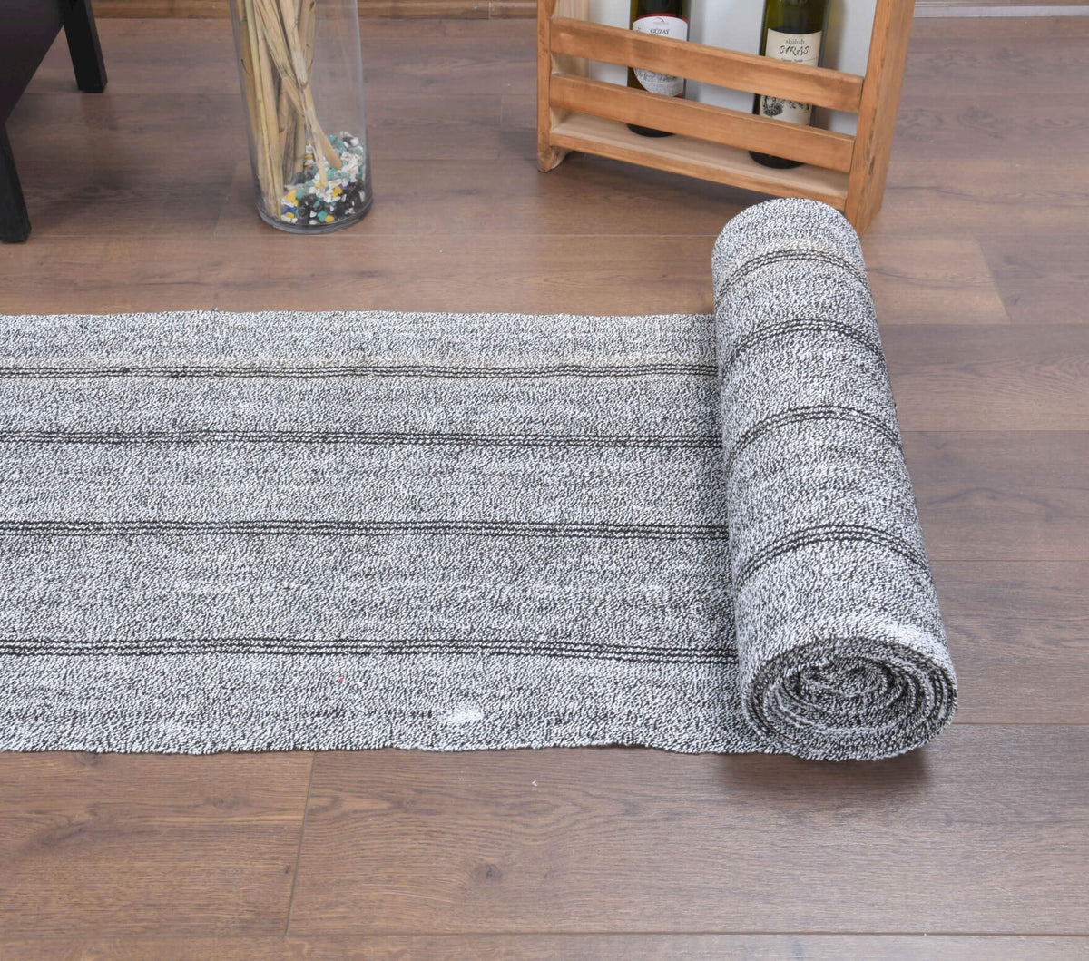 Handwoven flatweave wool runner from Anatolia, Turkey – 2x28 ft EXTRA Long Turkish Vintage Kilim Runner Rug 2'1" x 28'3"