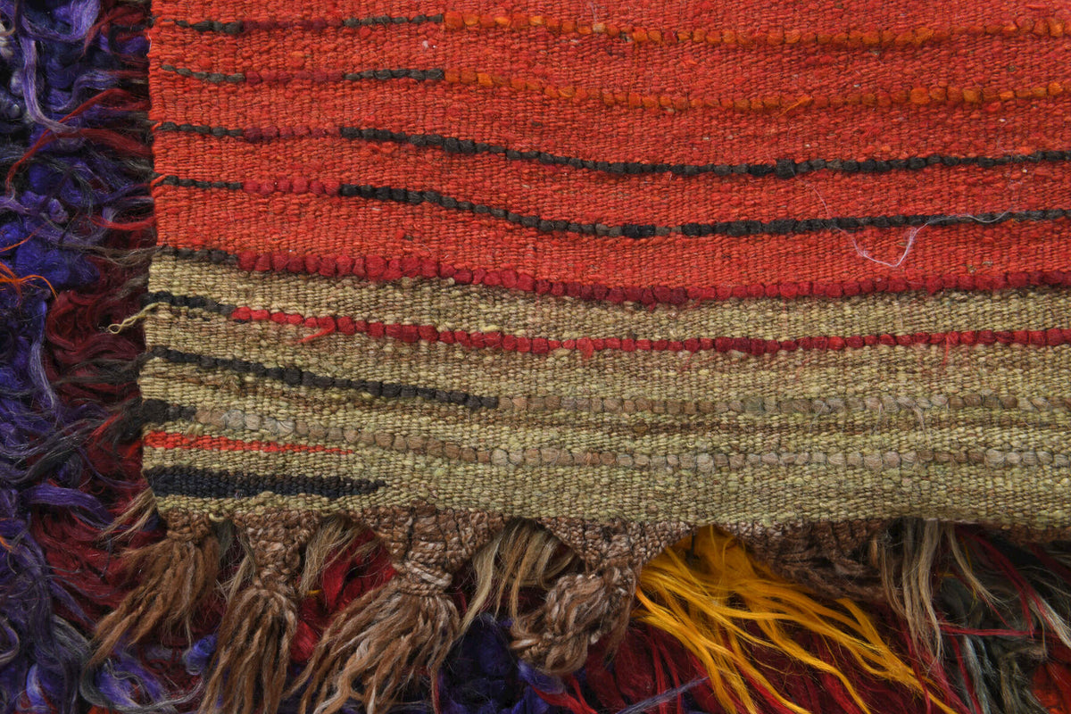 Isolampe runner: 1960s handwoven flatweave Anatolian runner with striped motifs