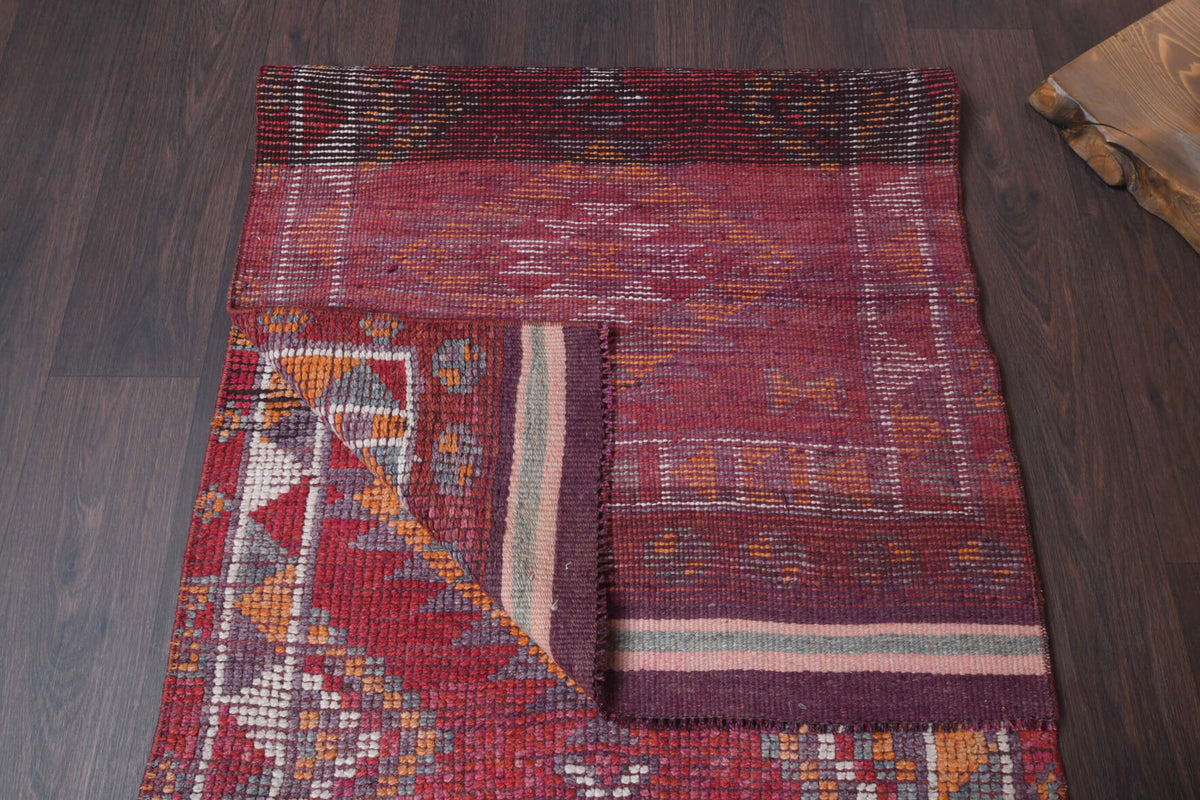 Hand-Knotted Anatolian Vintage Runner Rug