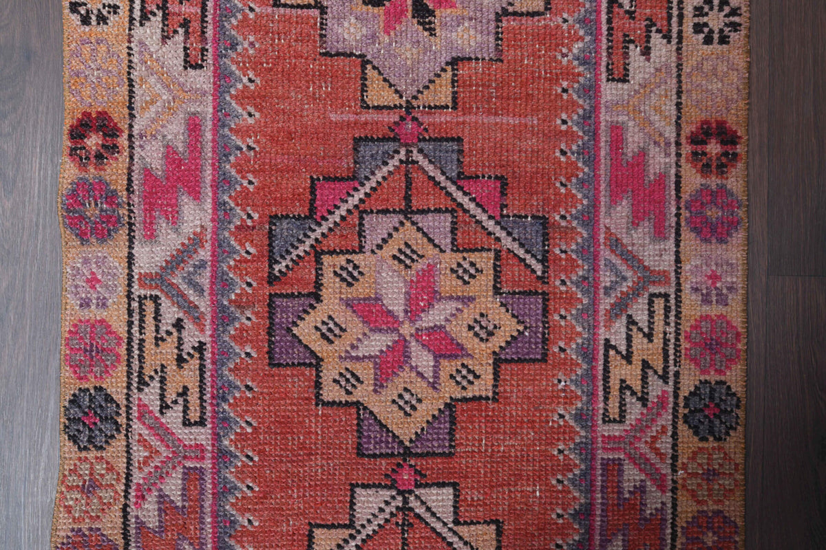 1970′s Hand-knotted Vintage Anatolian Runner Rug