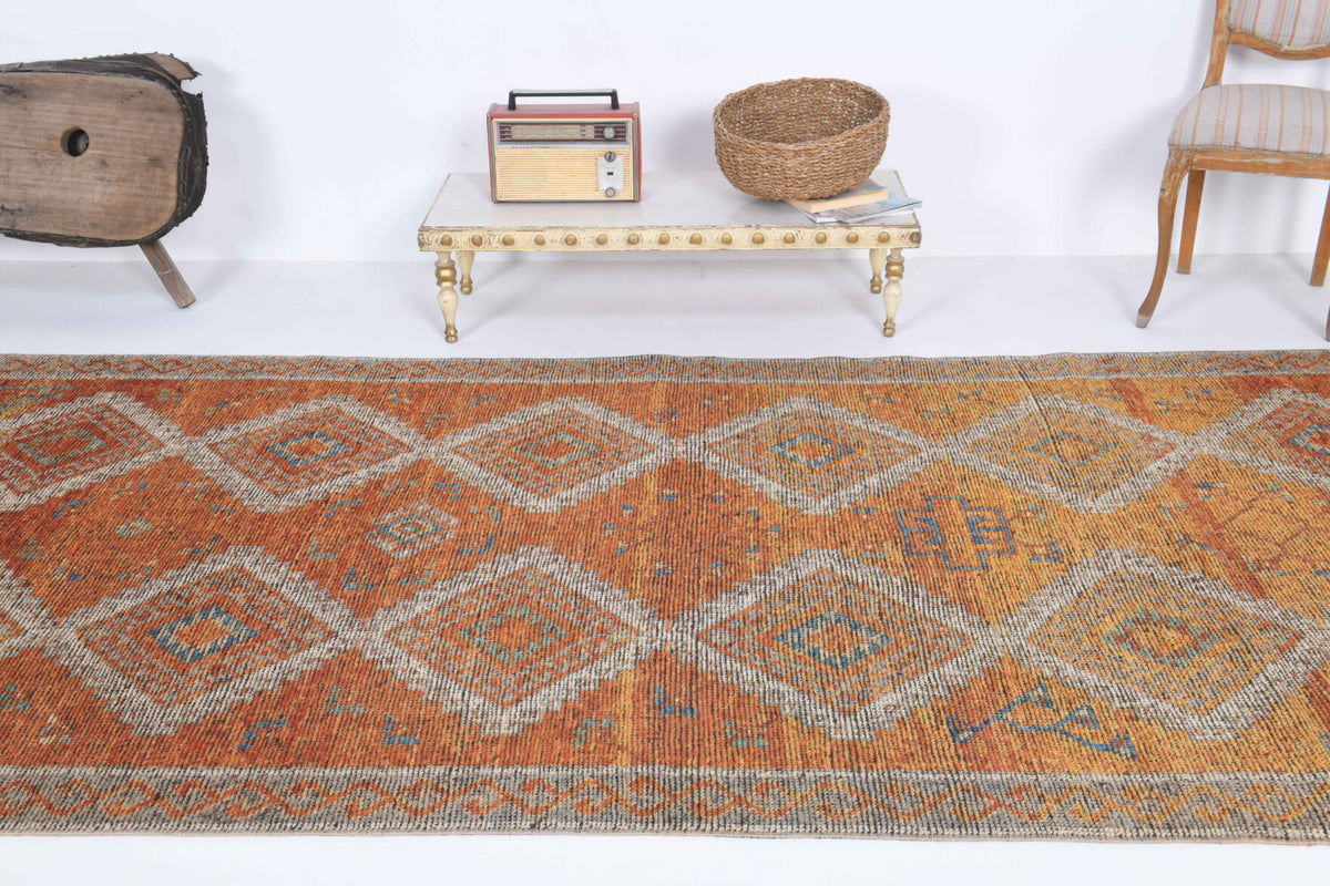 Anatolian Handmade Vintage Wide Runner Rug