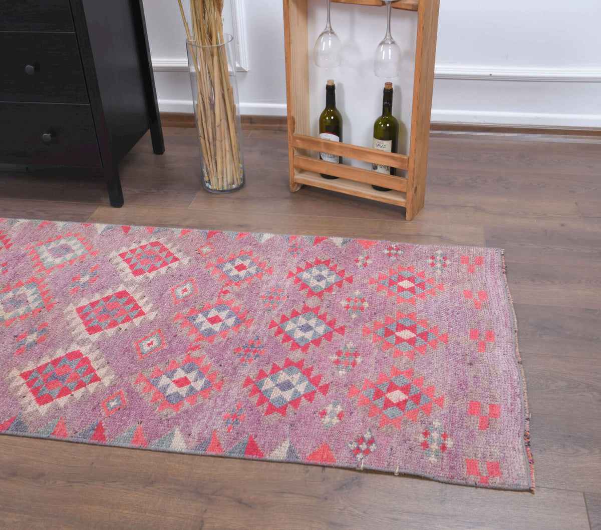 Hand-Knotted Vintage Anatolian Runner Rug