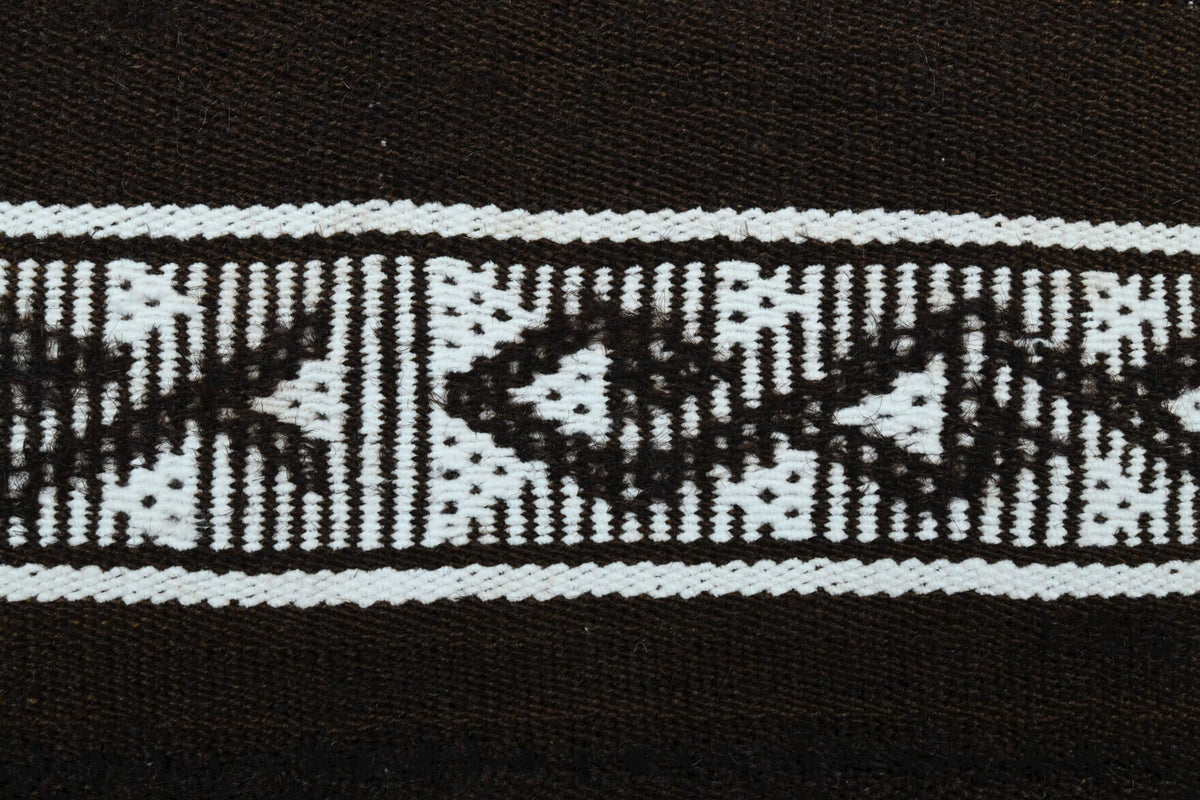 Vintage Black Small Kilim Rug