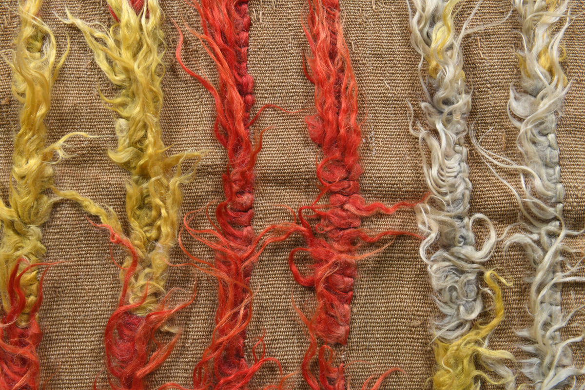 Angora Wool Vintage Kilim Small Rug