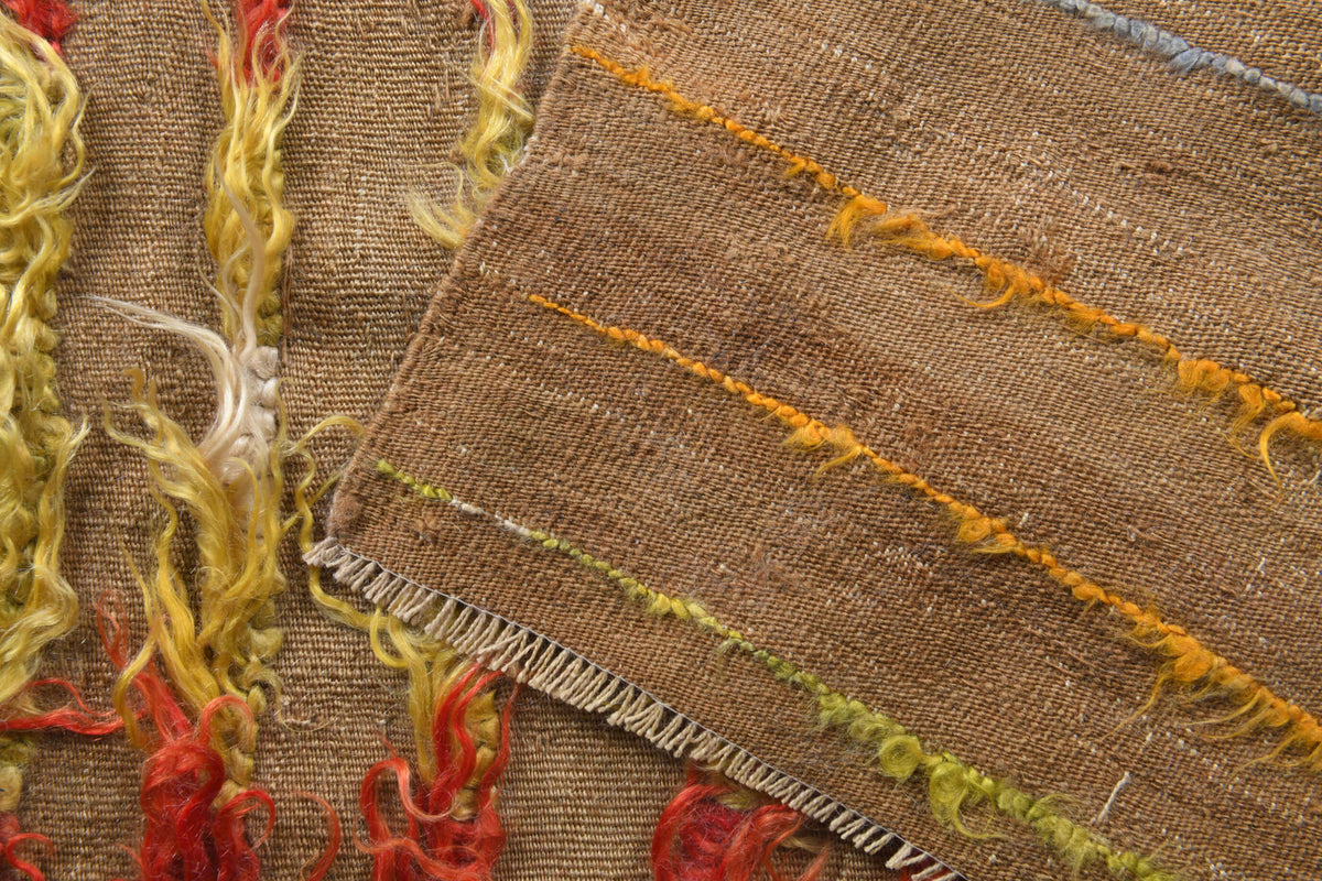 Angora Wool Vintage Kilim Small Rug