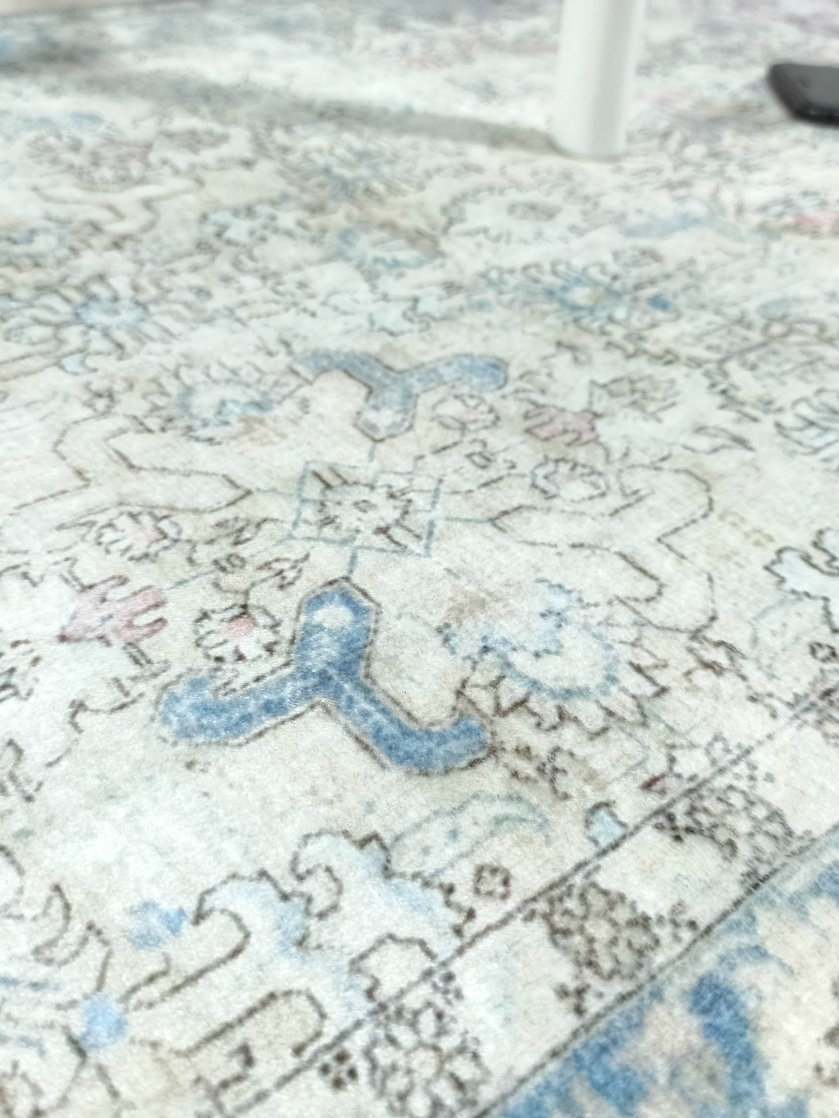 Bowie Neutral Blue Floral Turkish 2x3 Rug