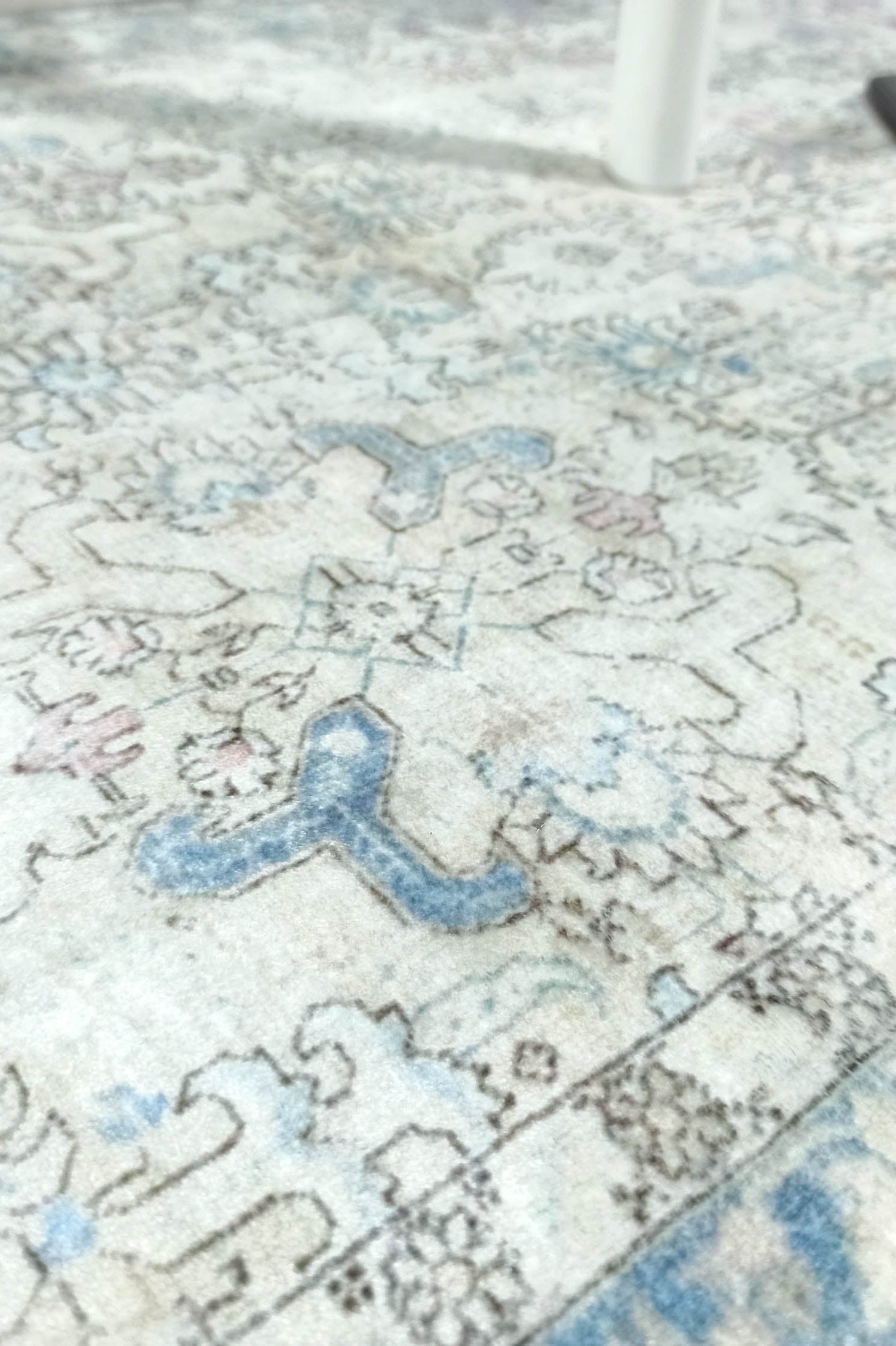 Bowie Neutral Blue Floral Turkish 2x3 Rug