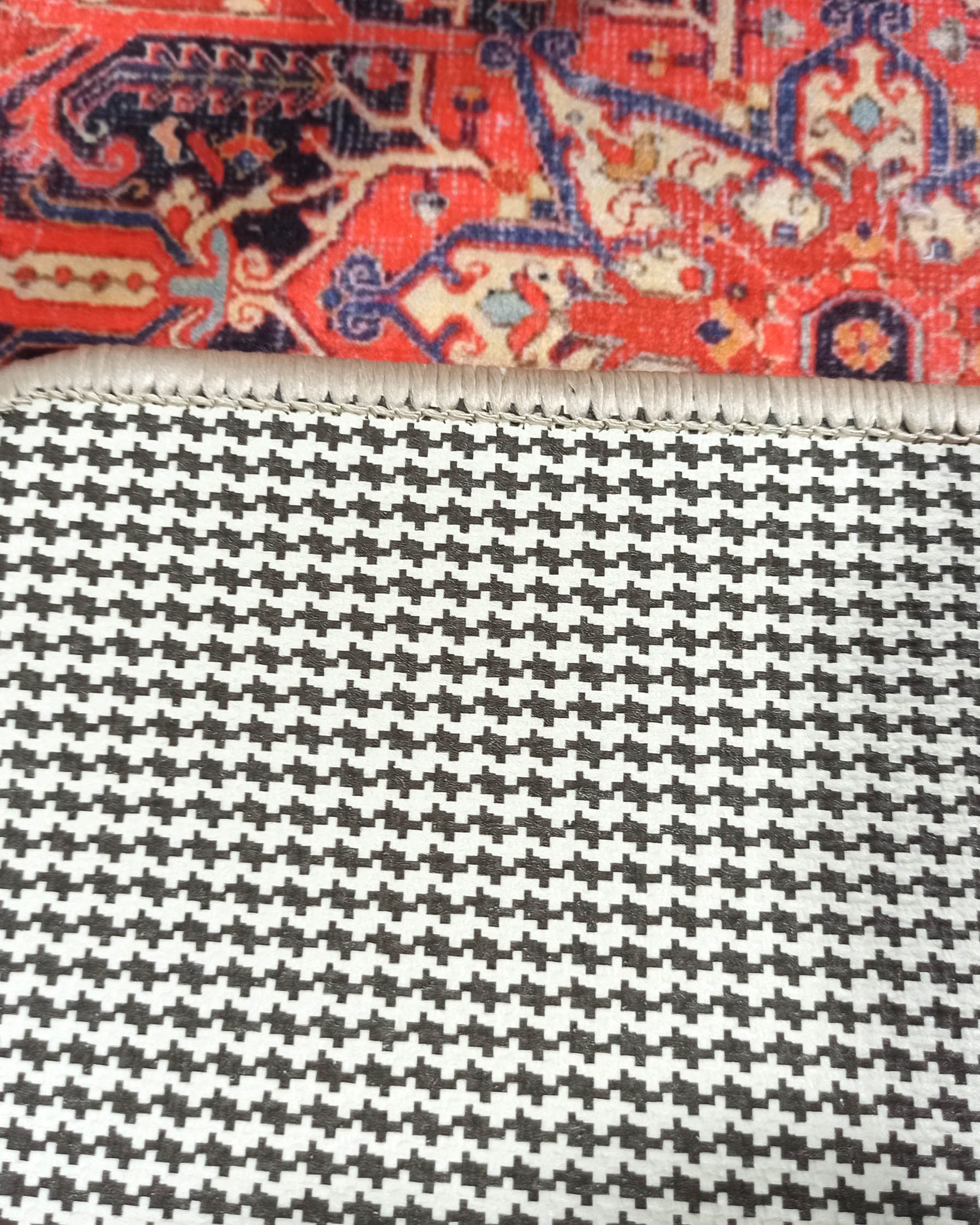 Emery Red Blue Heriz Persian 2x3 Rug