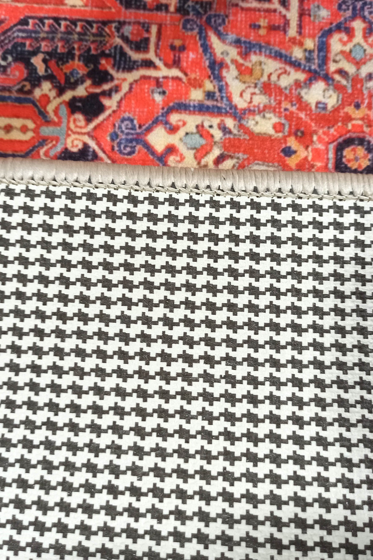 Emery Red Blue Heriz Persian 2x3 Rug