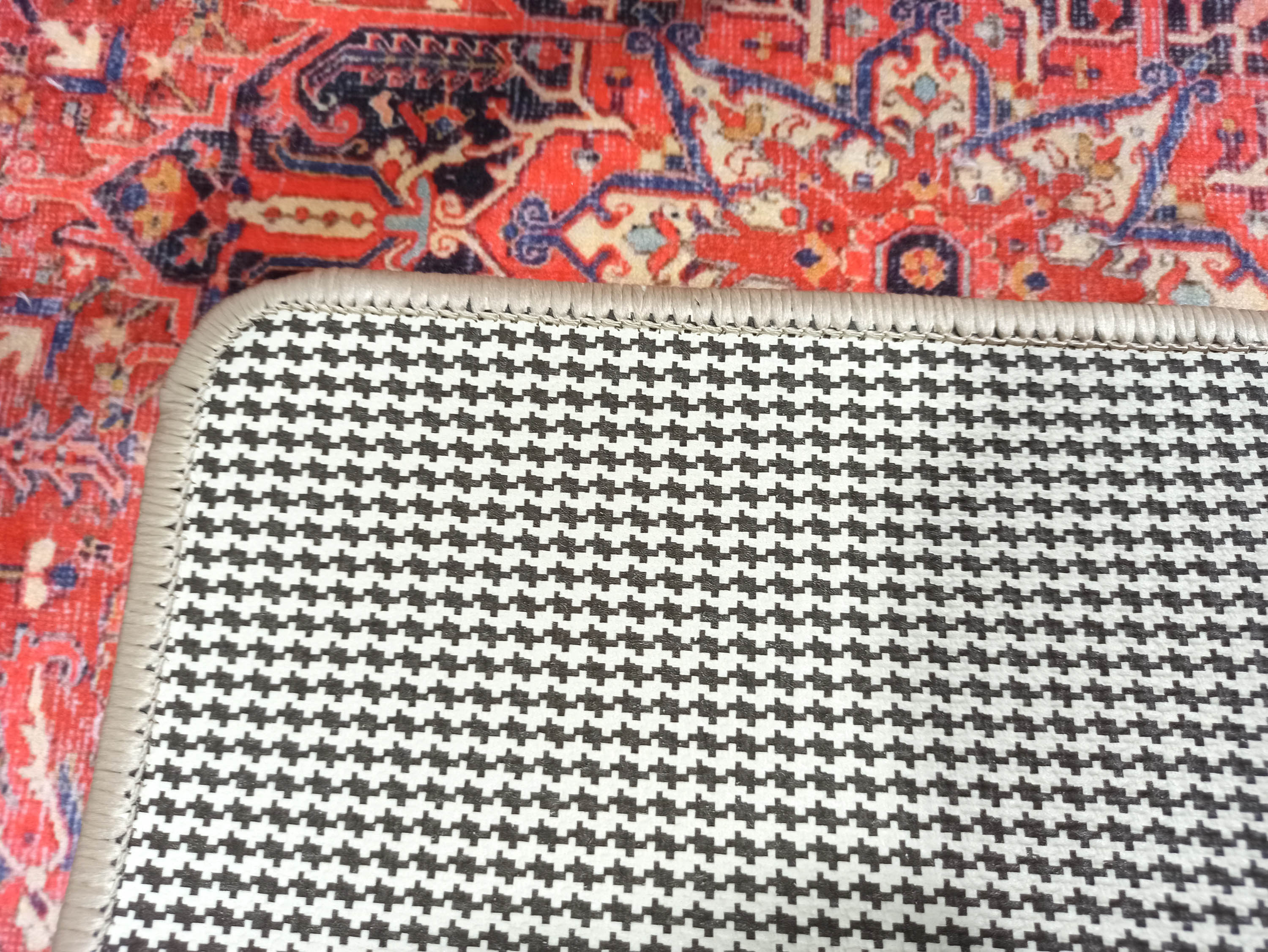 Emery Red Blue Heriz Persian 2x3 Rug