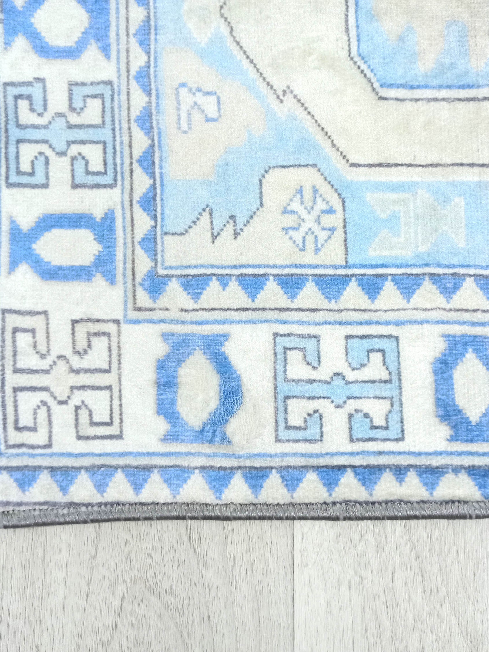 Lani Blue Beige Geometric Turkish 2x3 Rug