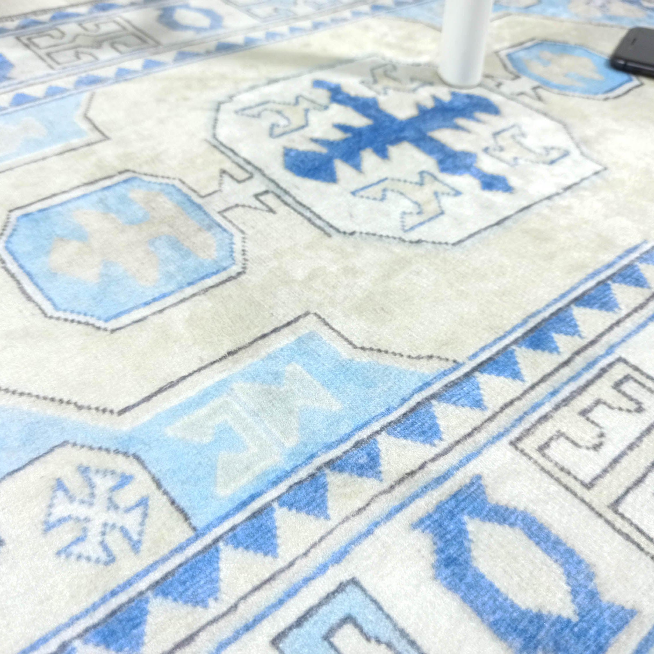 Lani Blue Beige Geometric Turkish 2x3 Rug