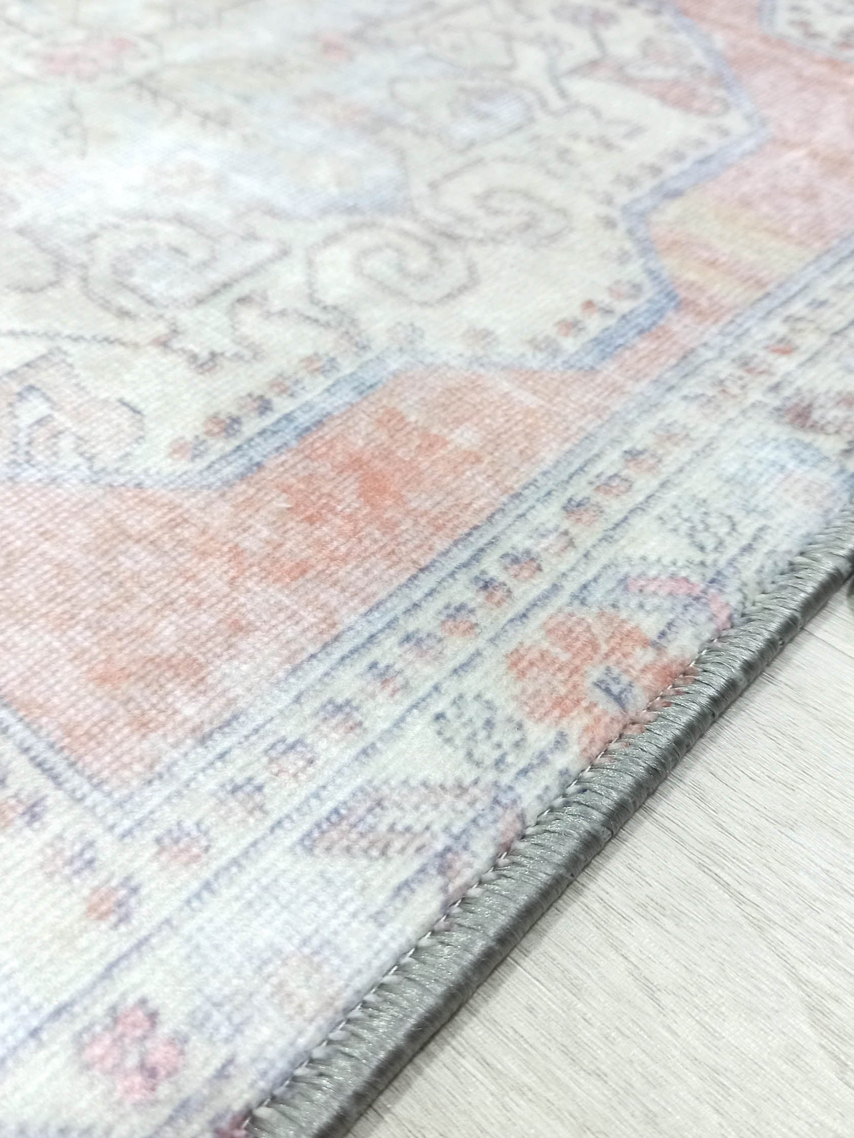 Eira Faded Orange Blue Oushak 2x3 Rug