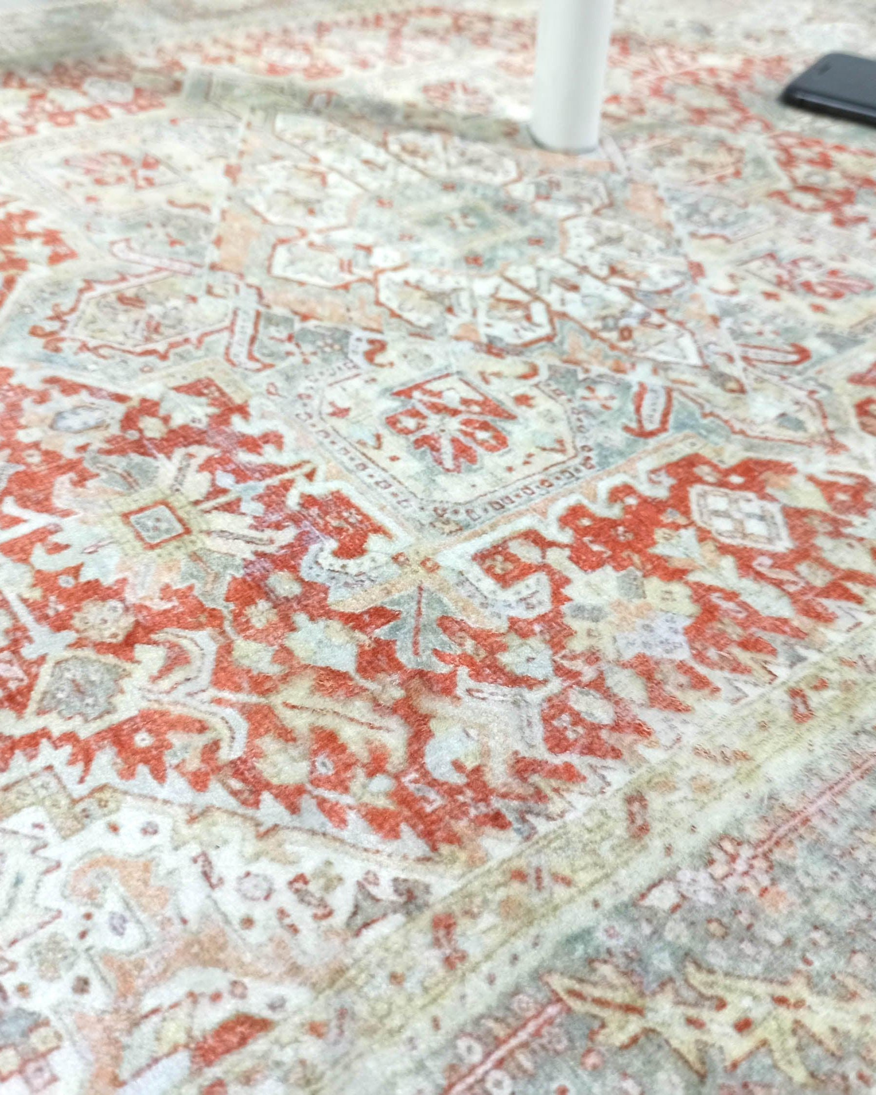 Atlas Faded Burnt Orange Heriz Persian 2x3 Rug