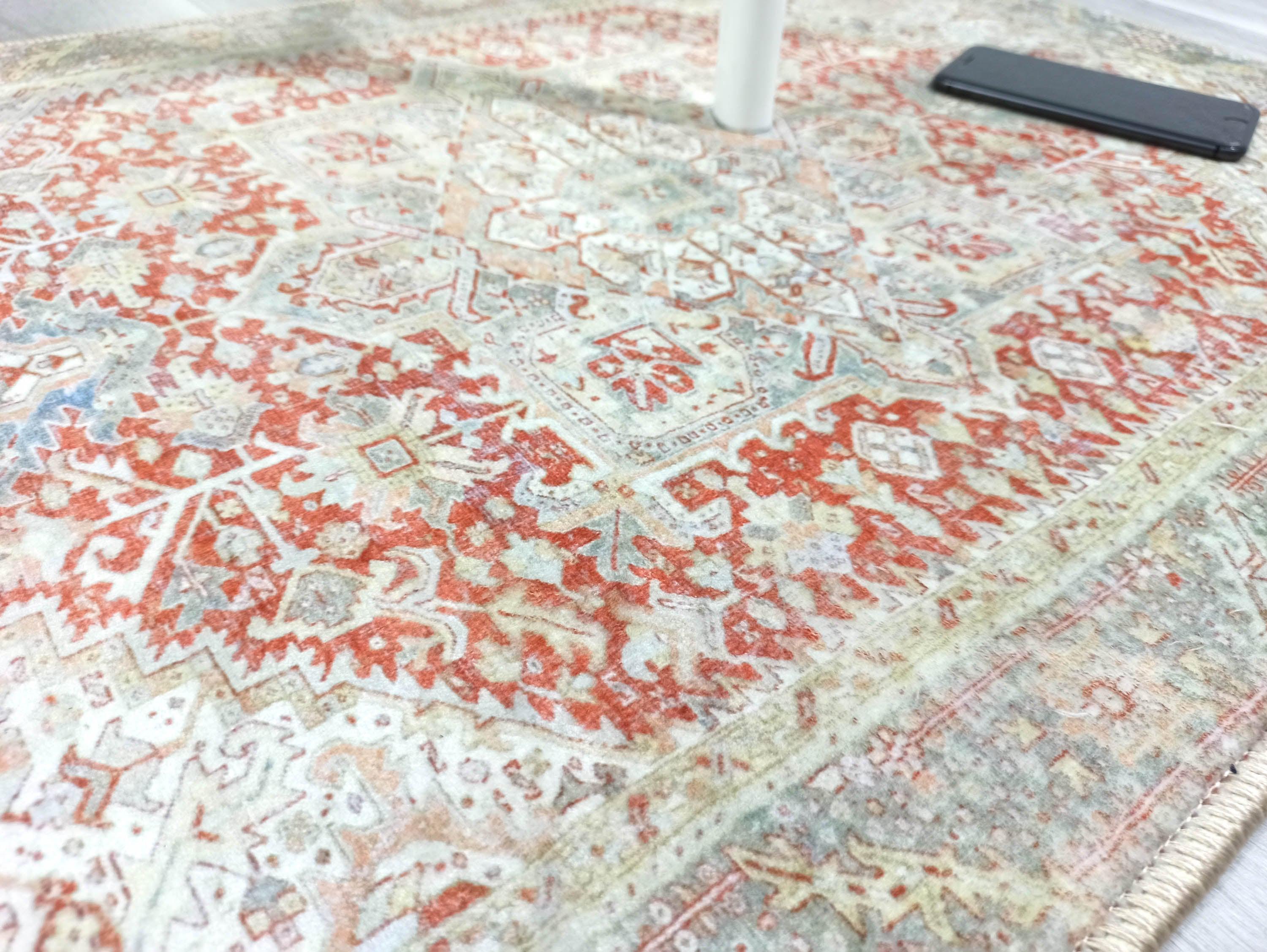 Atlas Faded Burnt Orange Heriz Persian 2x3 Rug