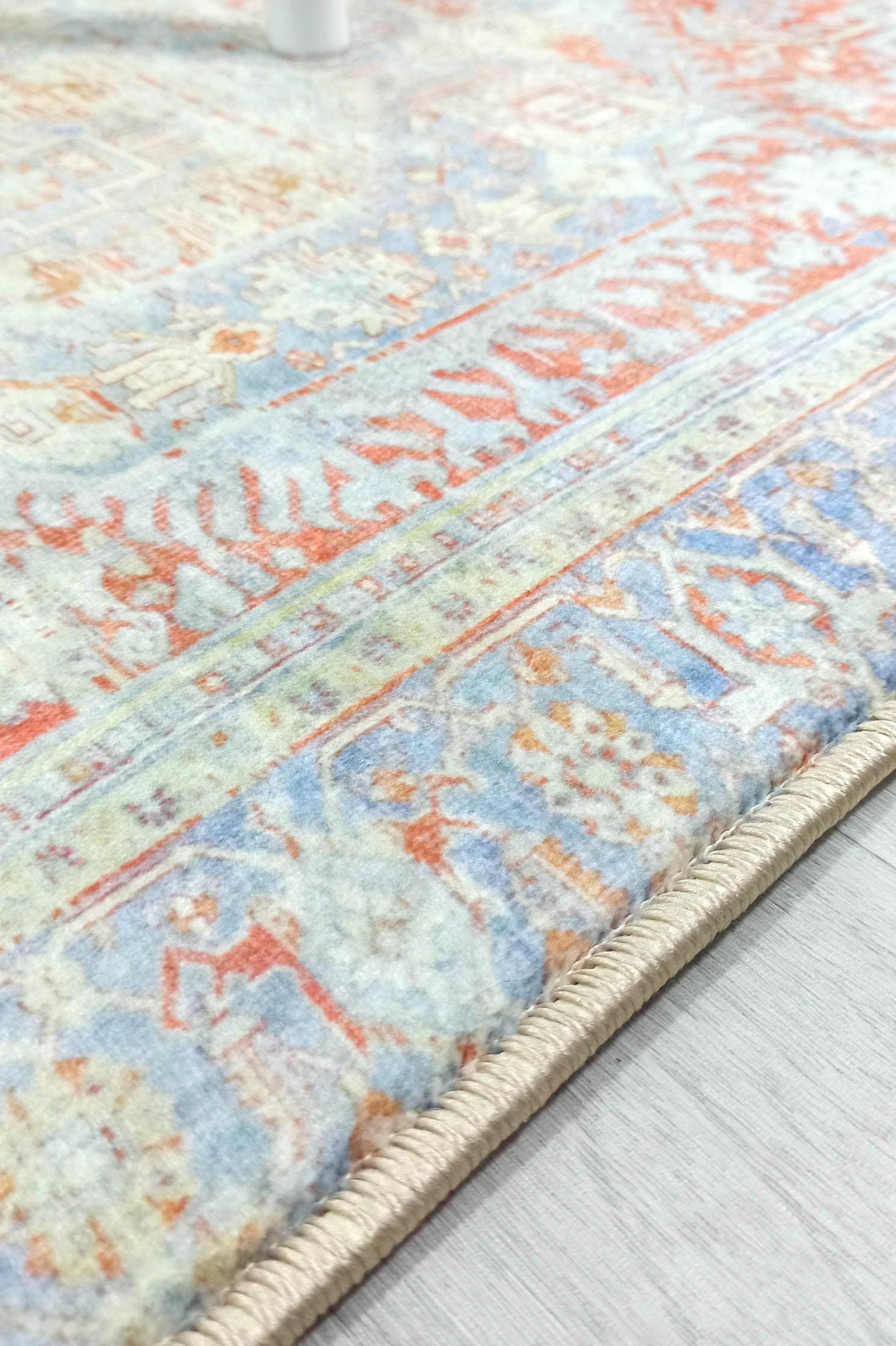 Kyler Faded Blue Orange Persian Small 2x3 Rug
