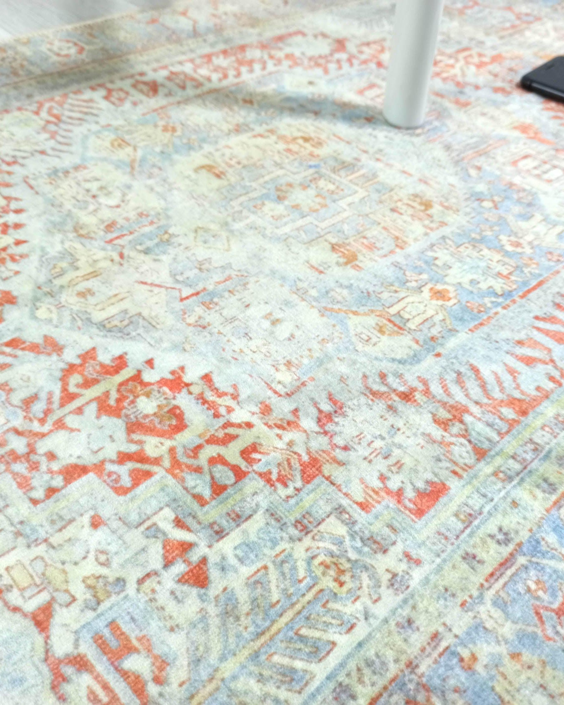 Kyler Faded Blue Orange Persian Small 2x3 Rug