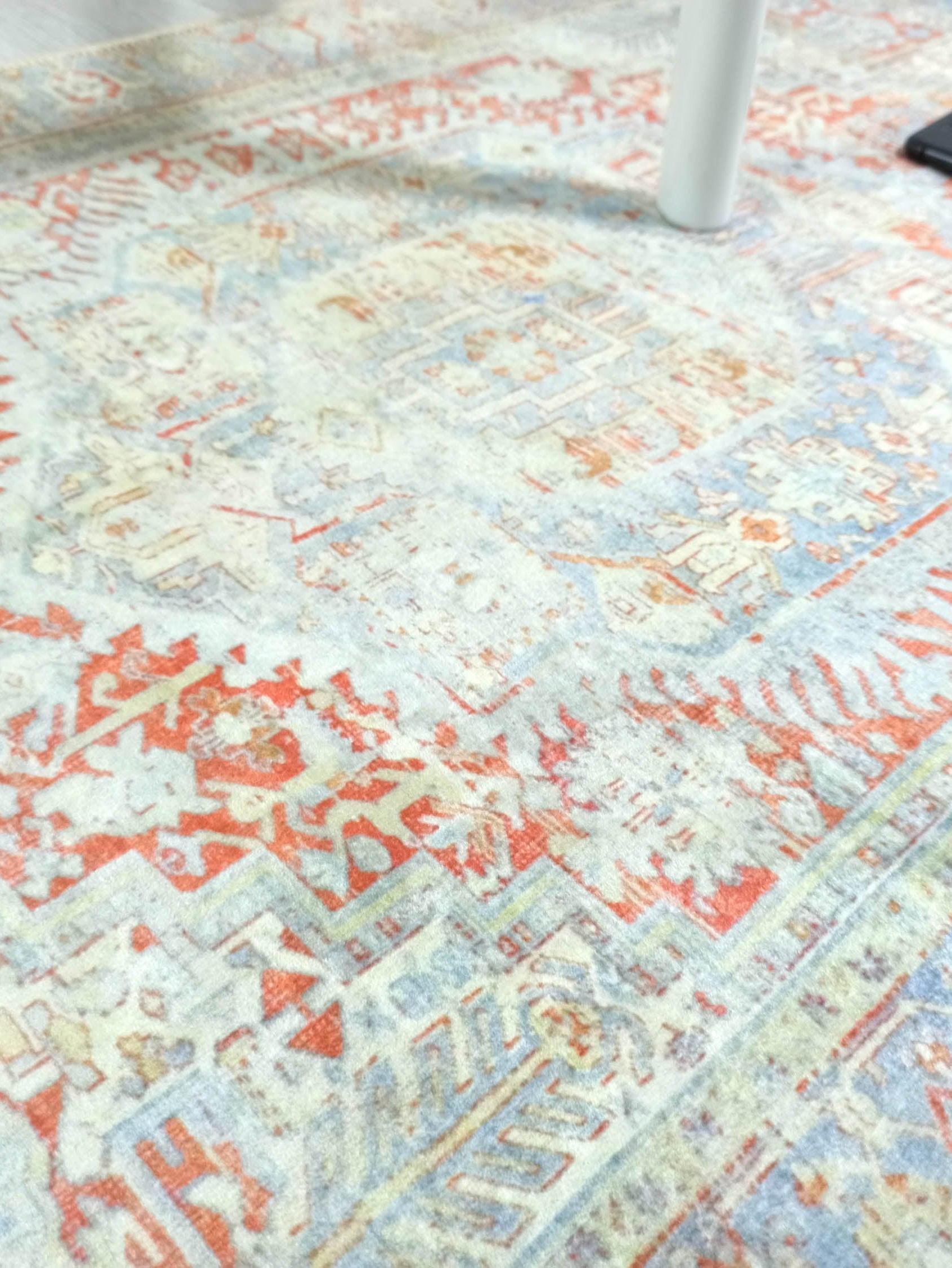 Kyler Faded Blue Orange Persian Small 2x3 Rug