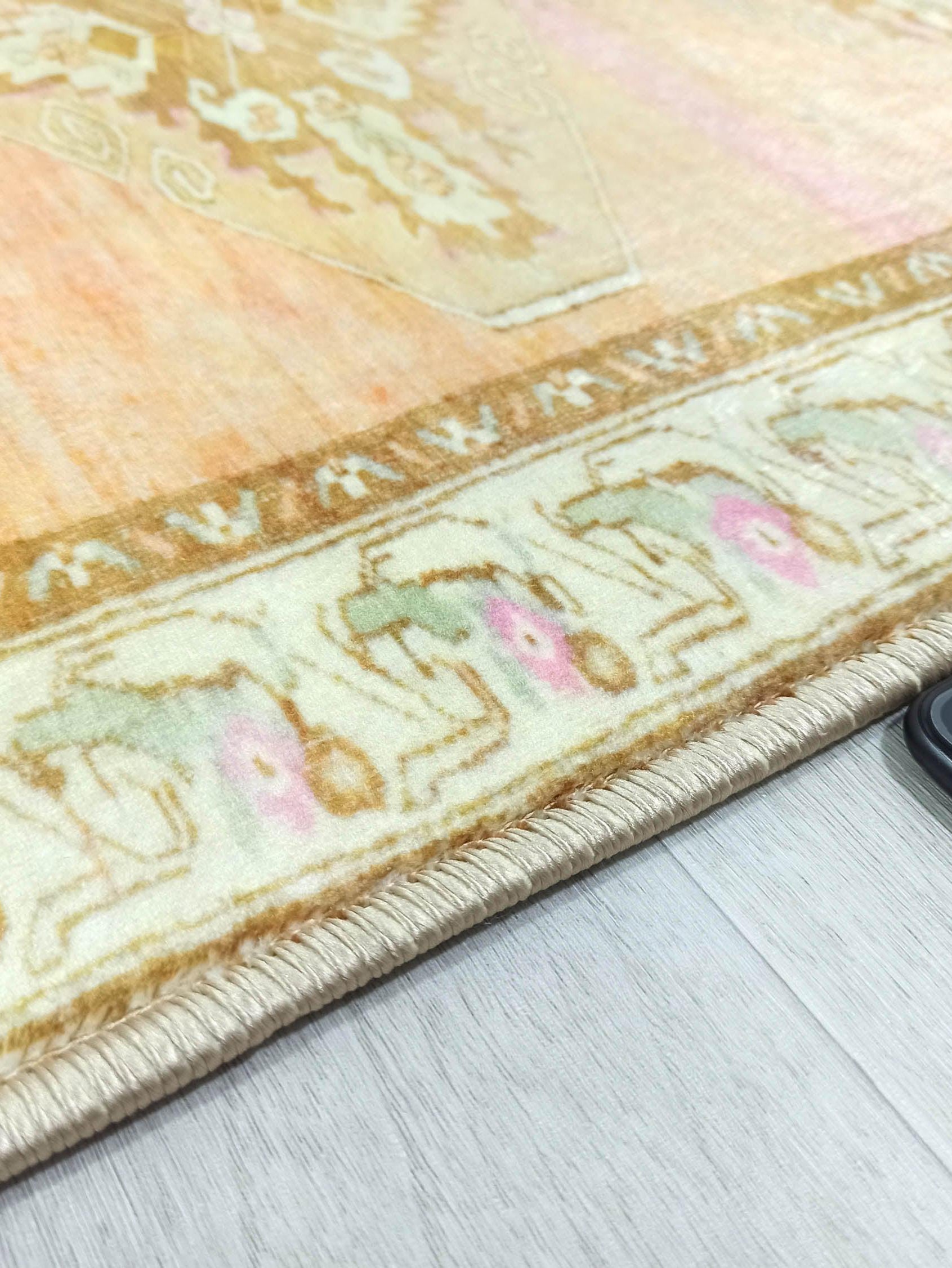 Jurnee Faded Orange Yellow Persian 2x3 Rug