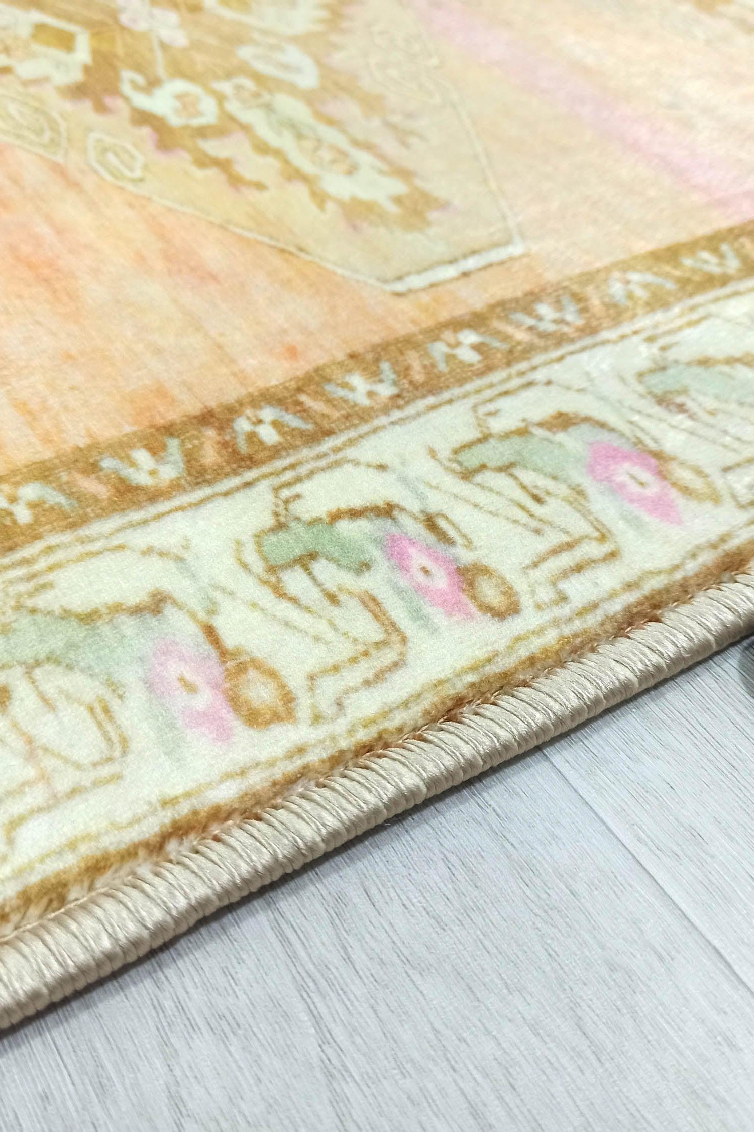 Jurnee Faded Orange Yellow Persian 2x3 Rug