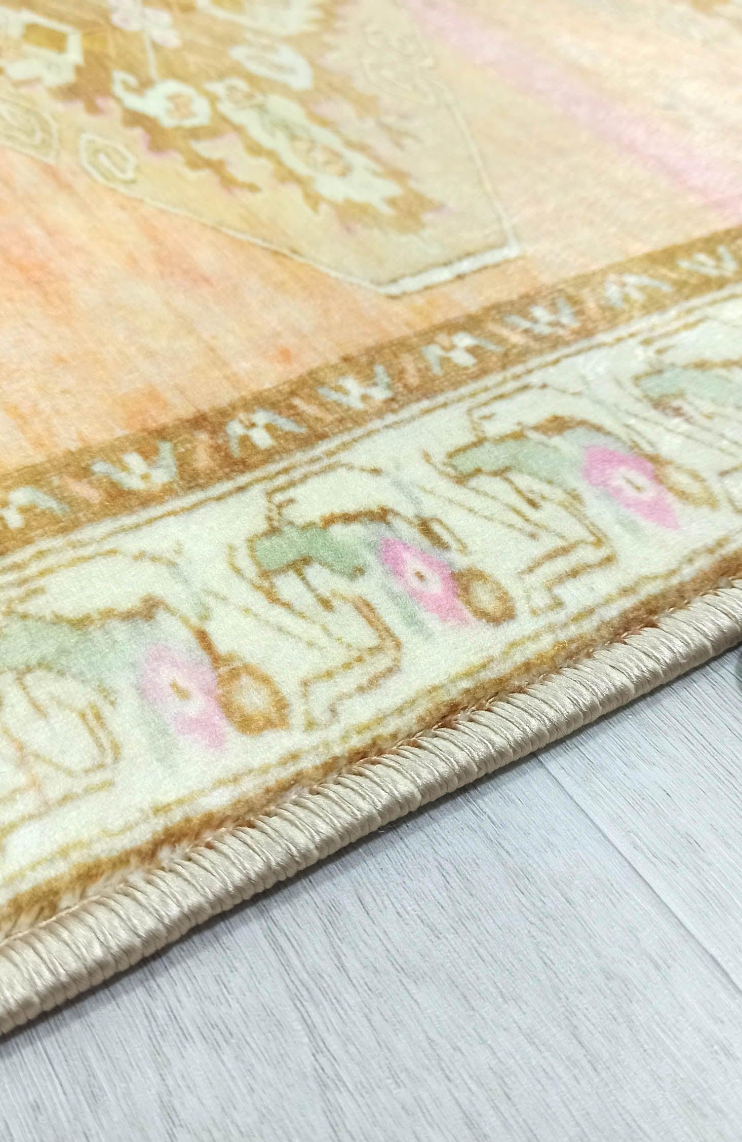 Jurnee Faded Orange Yellow Persian 2x3 Rug