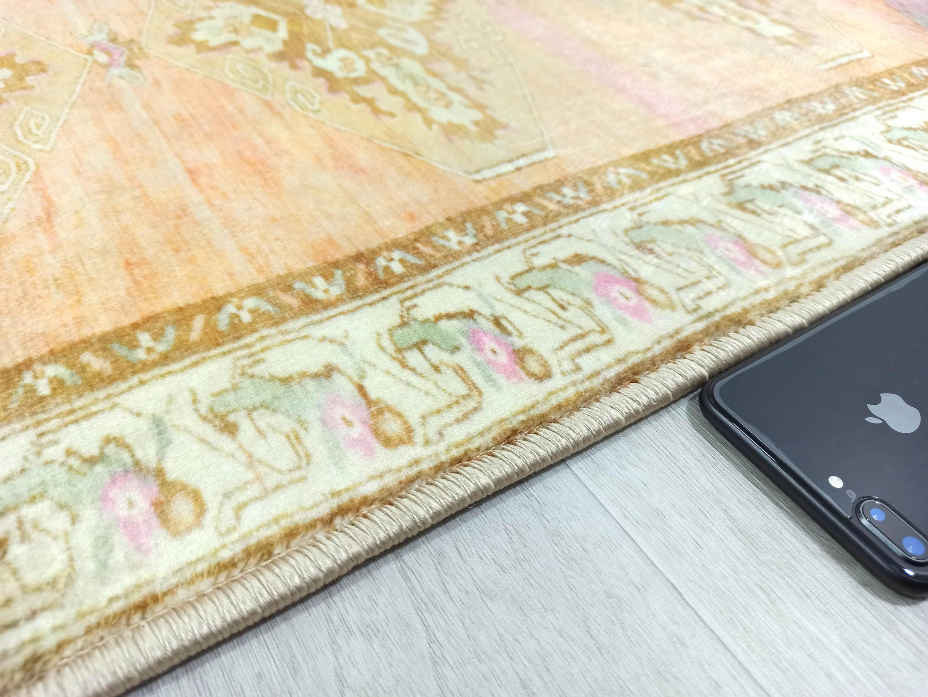 Jurnee Faded Orange Yellow Persian 2x3 Rug