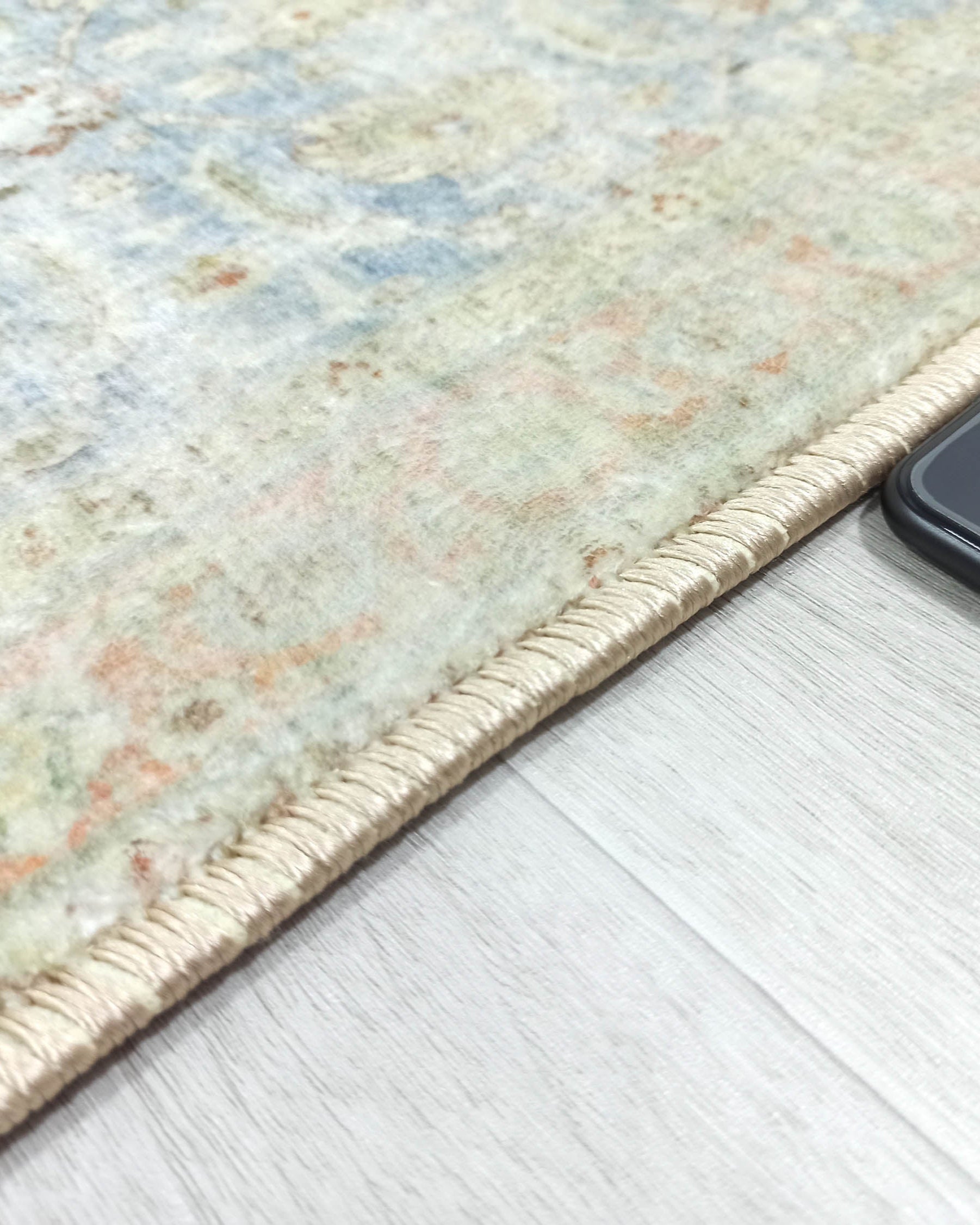 Alys Faded Blue Beige Vintage Turkish 2x3 Rug