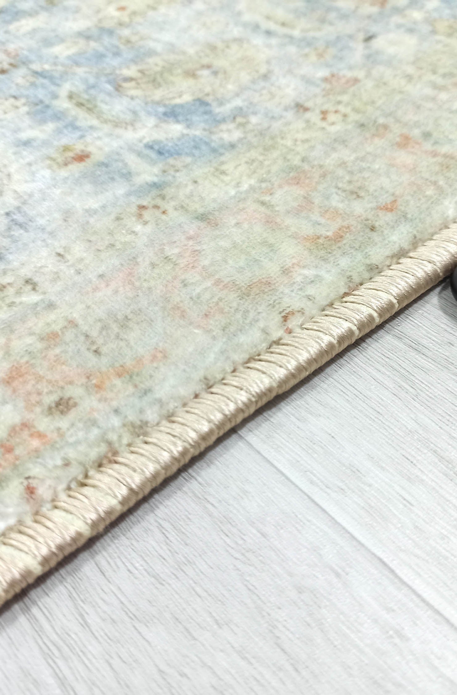 Alys Faded Blue Beige Vintage Turkish 2x3 Rug