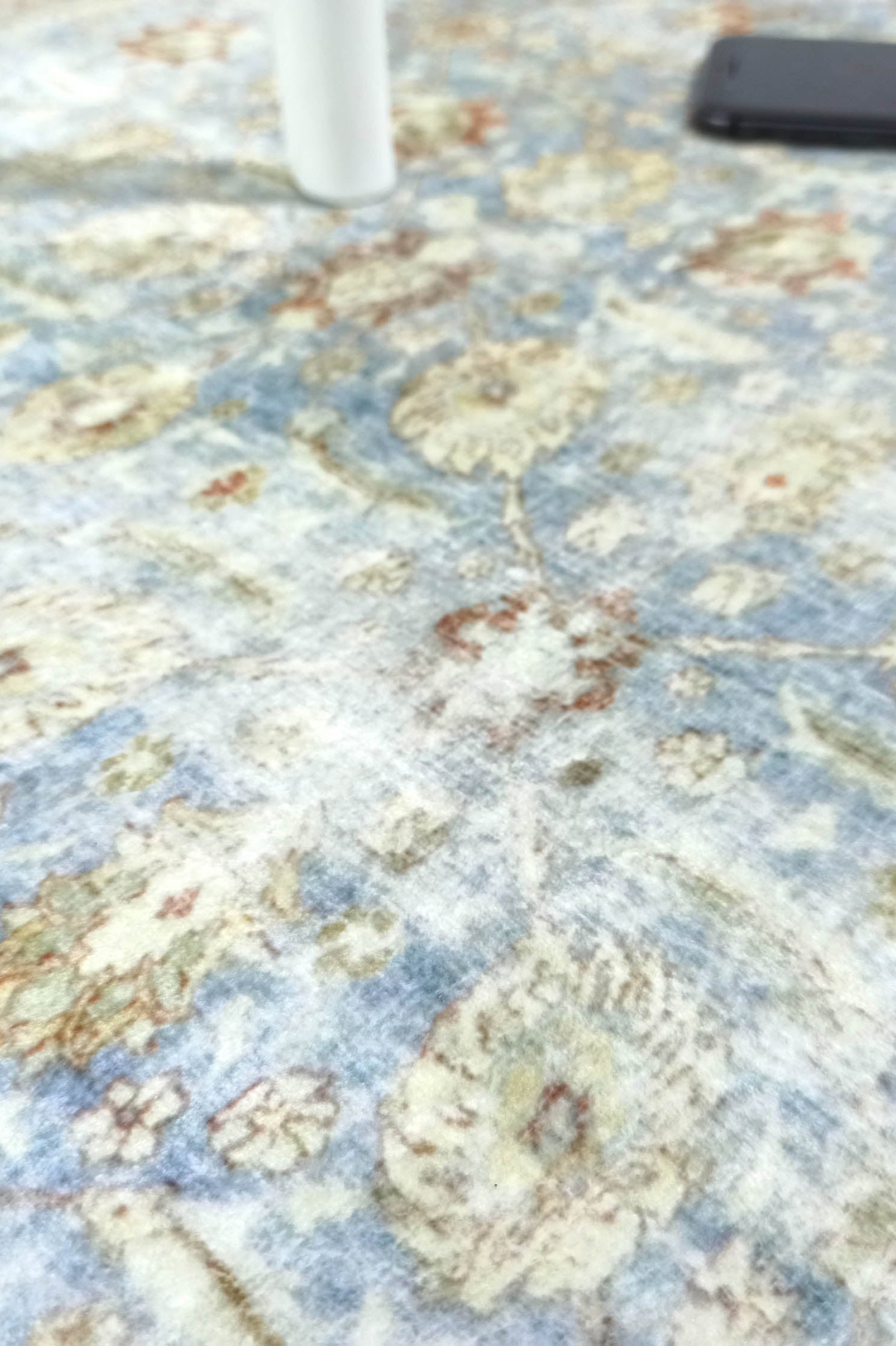 Alys Faded Blue Beige Vintage Turkish 2x3 Rug