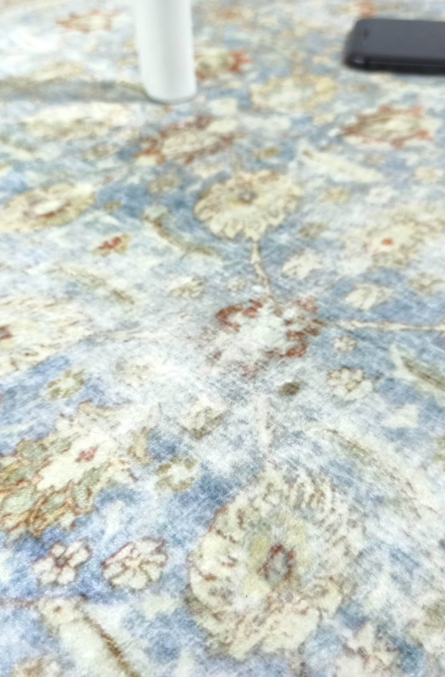 Alys Faded Blue Beige Vintage Turkish 2x3 Rug