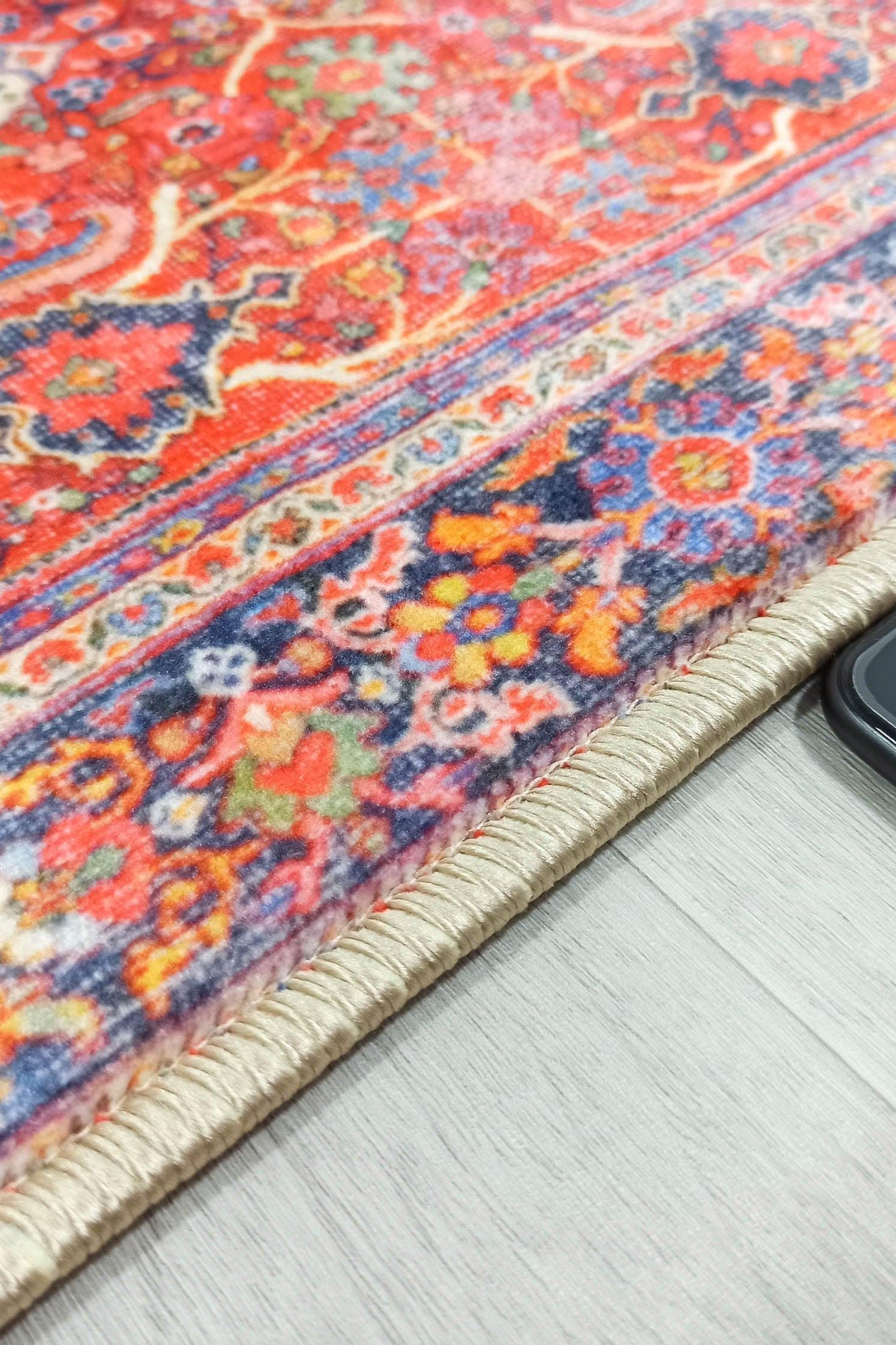 Vivi Red Orange Floral Turkish 2x3 Rug
