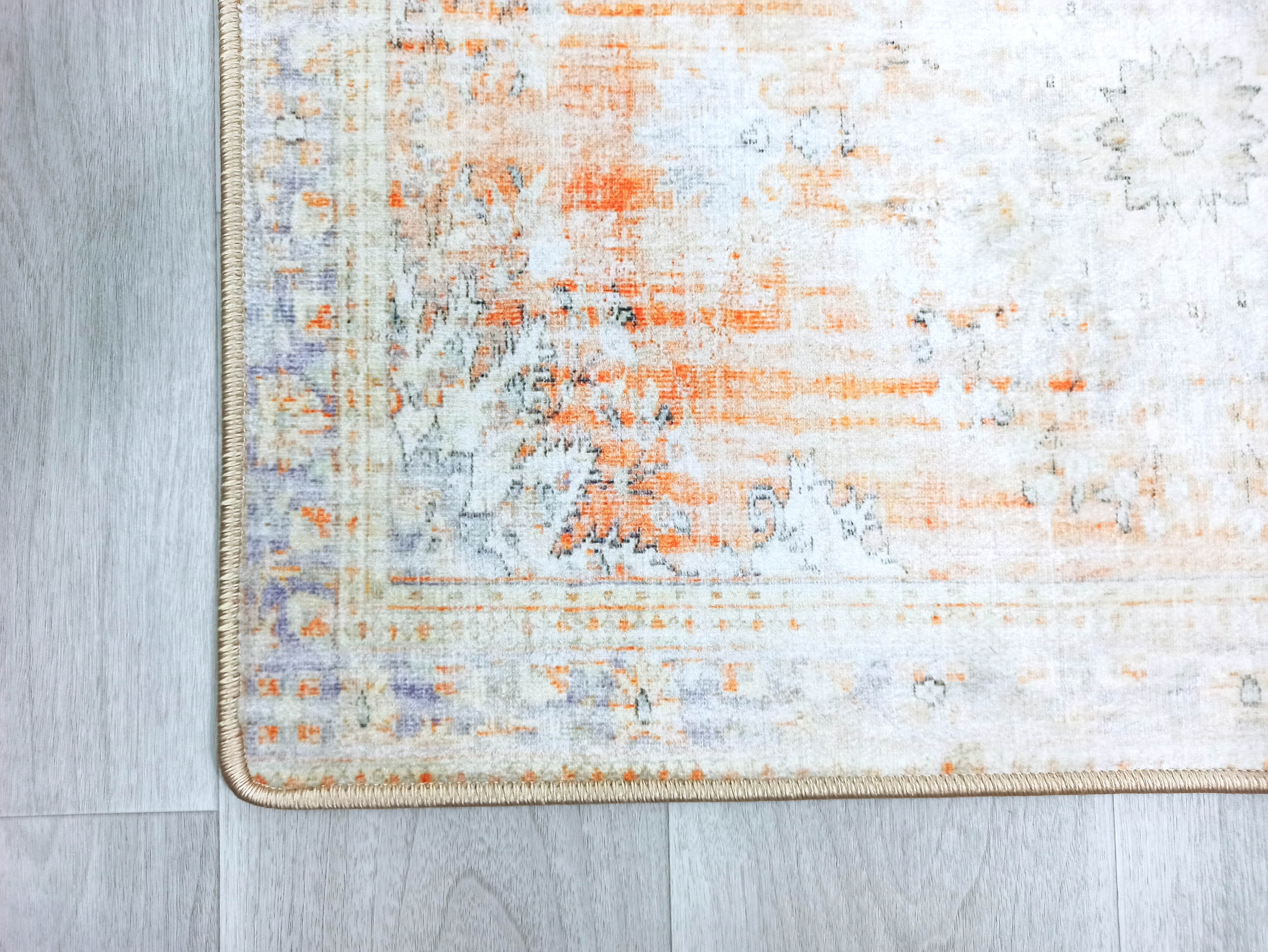 Makenna Orange Distressed Beige Turkish 2x3 Rug