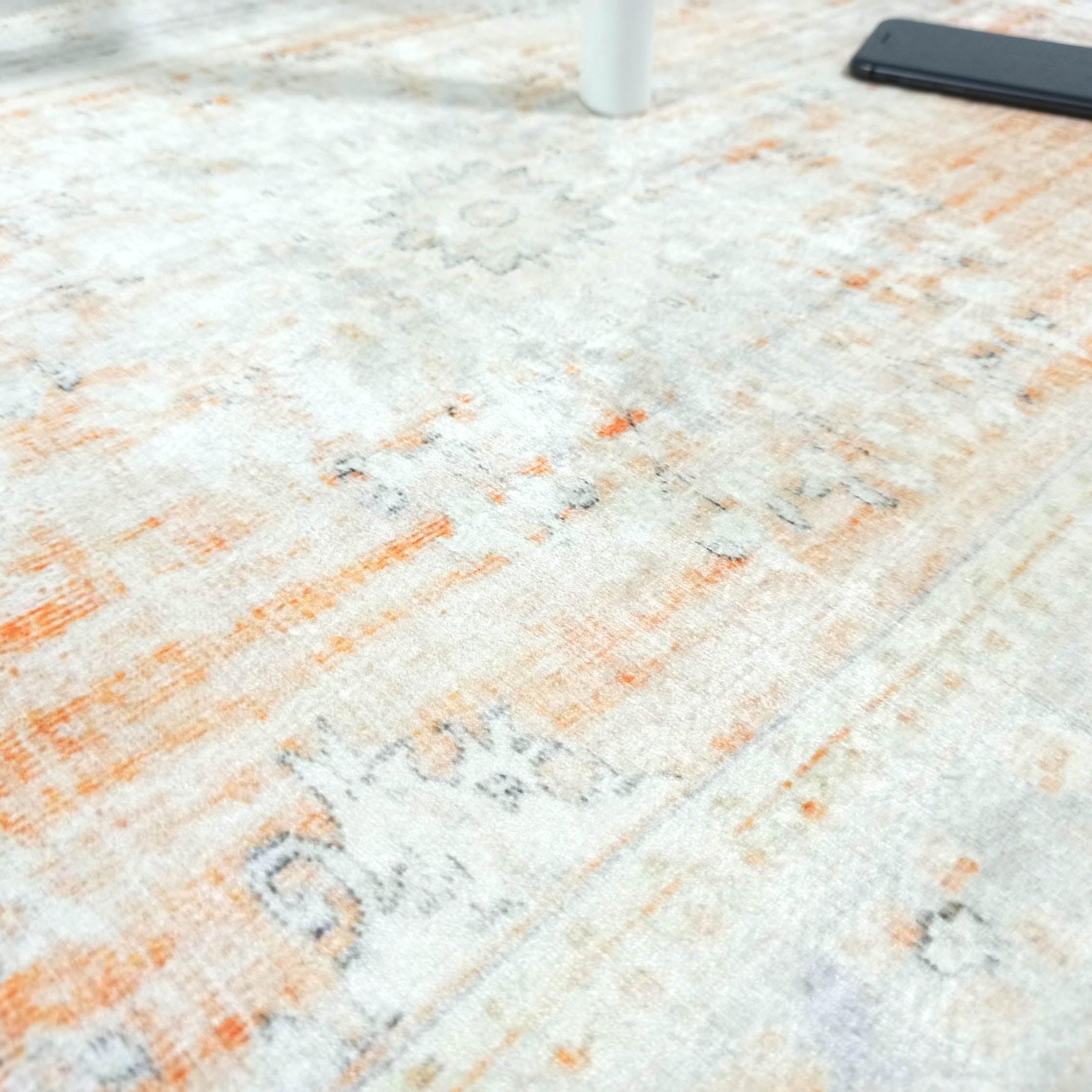 Makenna Orange Distressed Beige Turkish 2x3 Rug