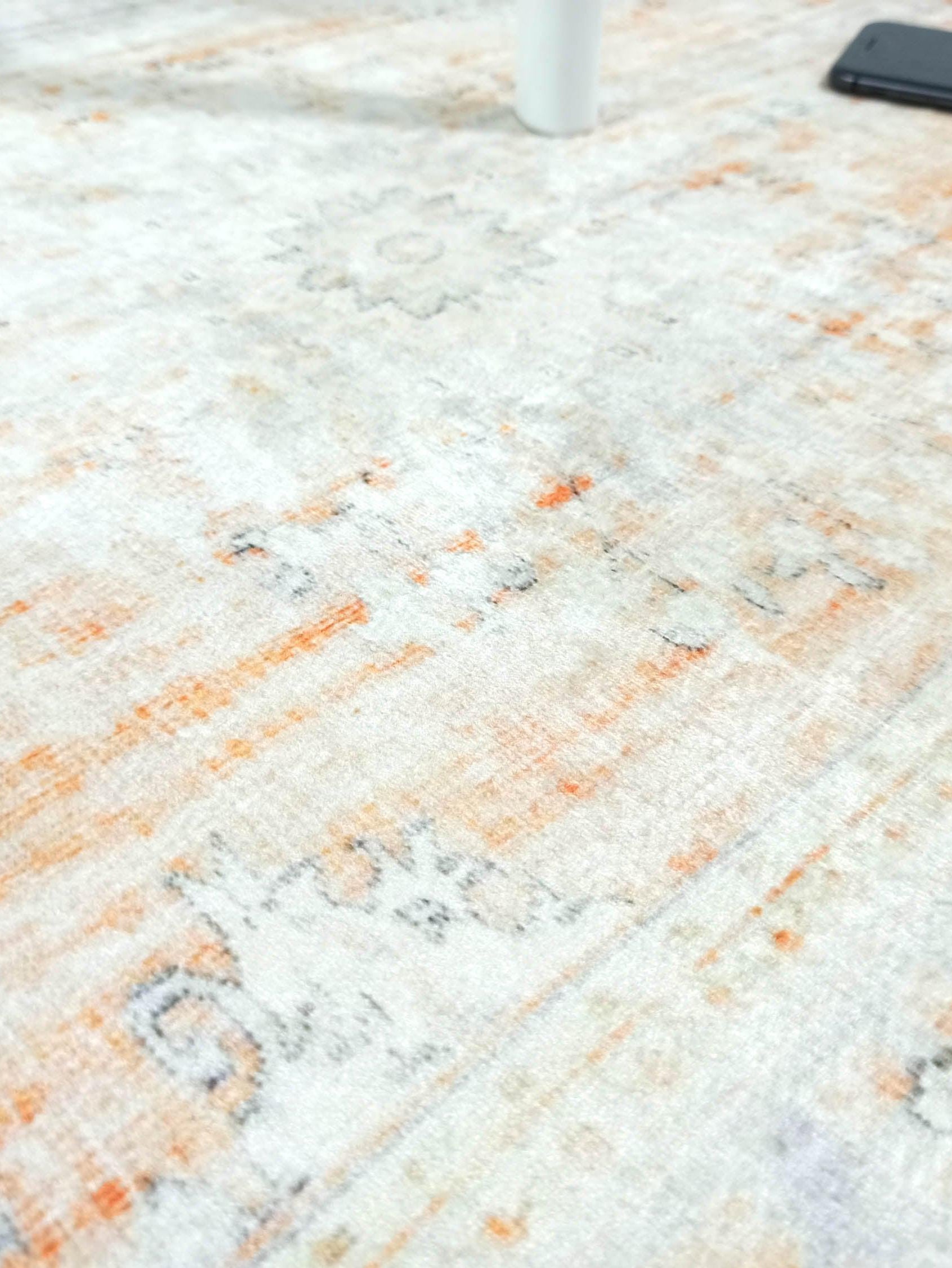 Makenna Orange Distressed Beige Turkish 2x3 Rug