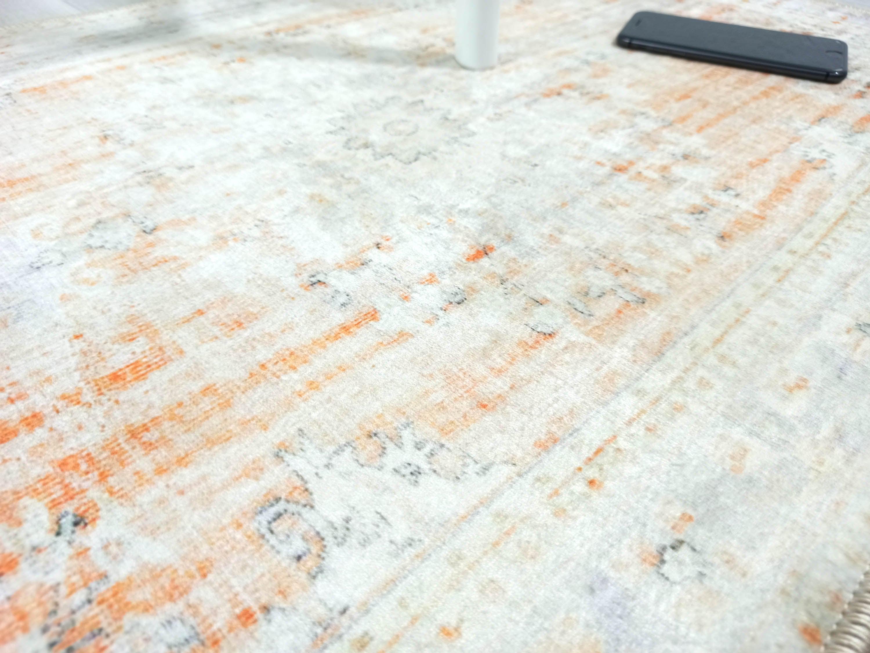 Makenna Orange Distressed Beige Turkish 2x3 Rug